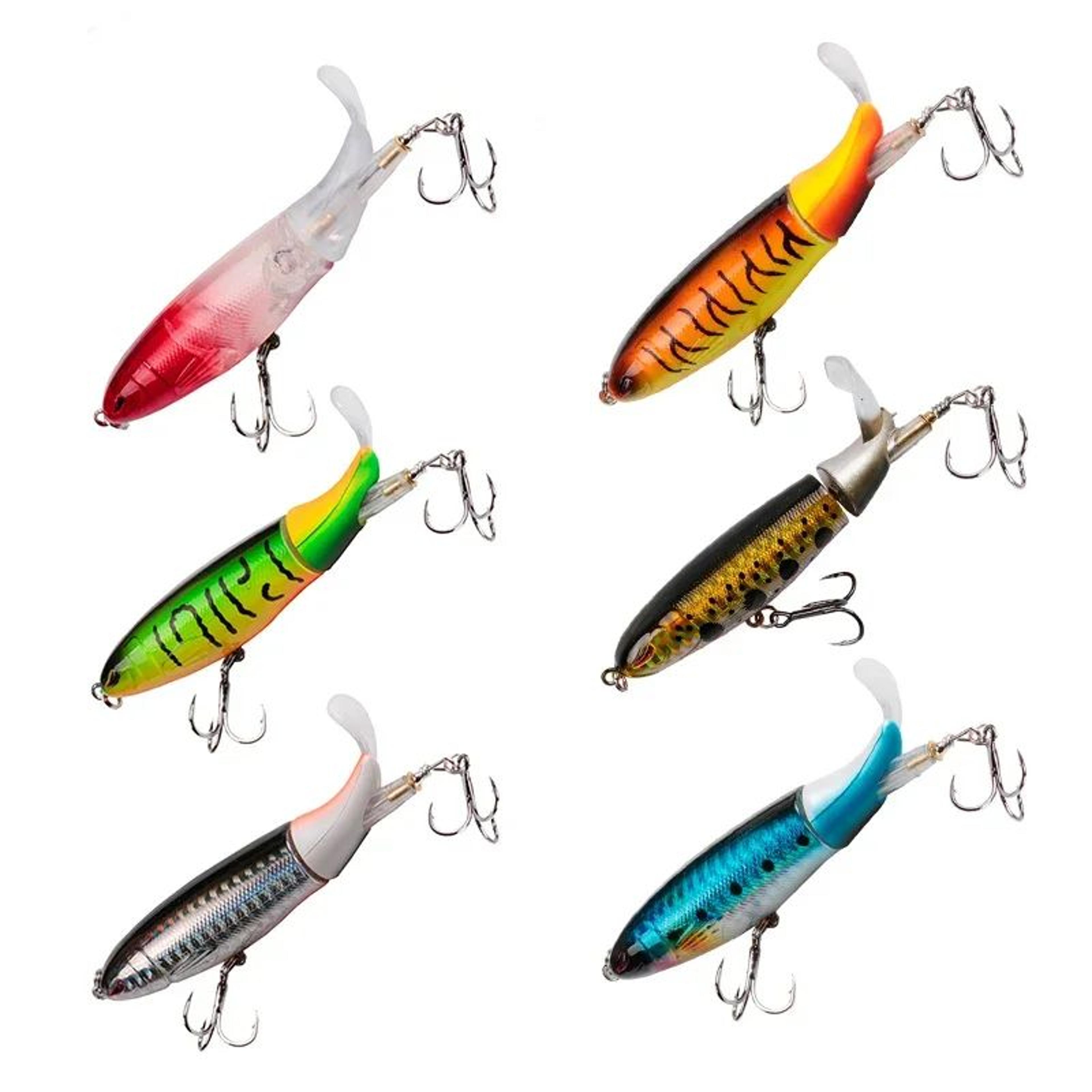 topwater whopper plopper fishing lure with rotating tail
