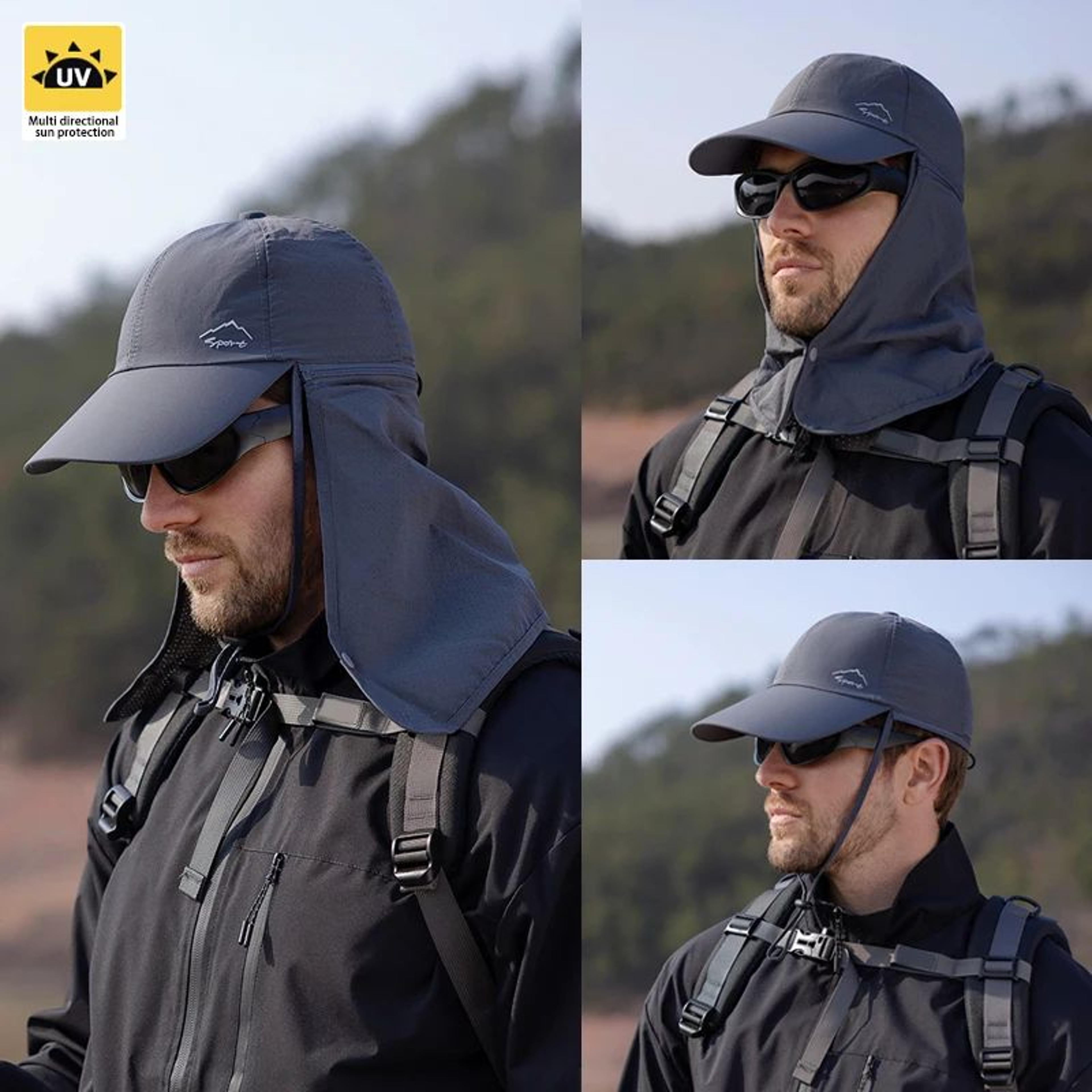 quick dry sun hat with neck flap and cap