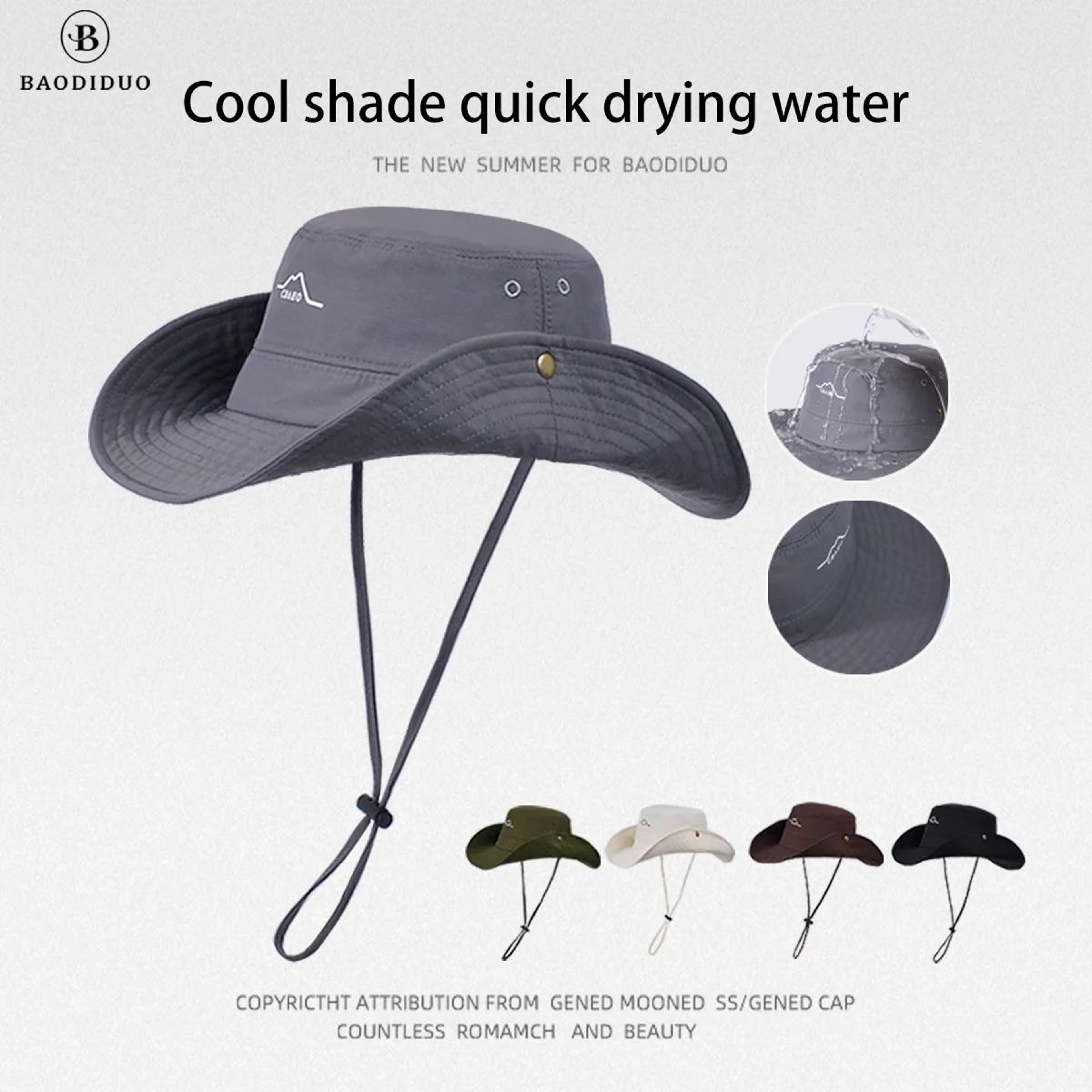 waterproof quick dry wide brim fishing hat
