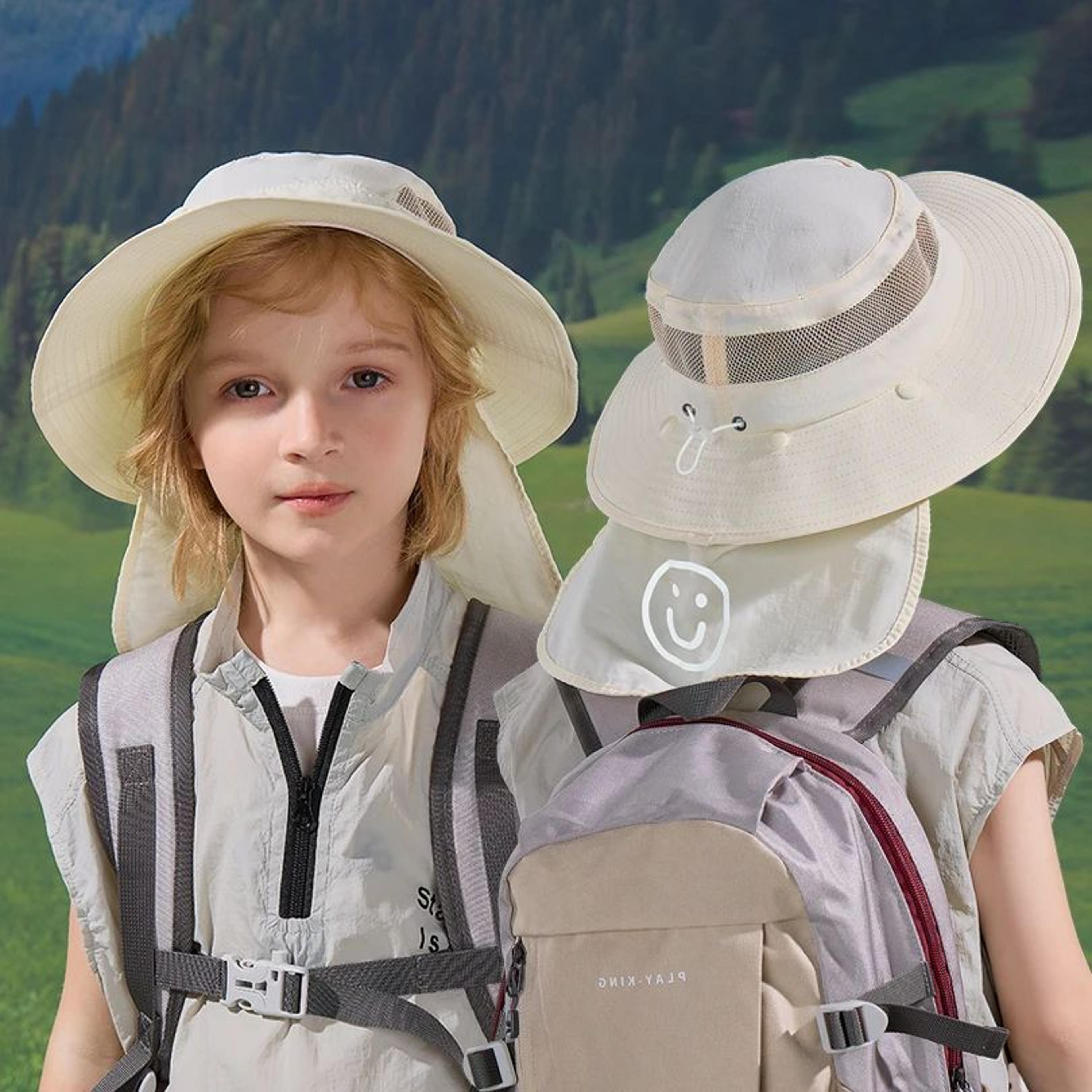 kids quick dry wide brim uv protection bucket hat