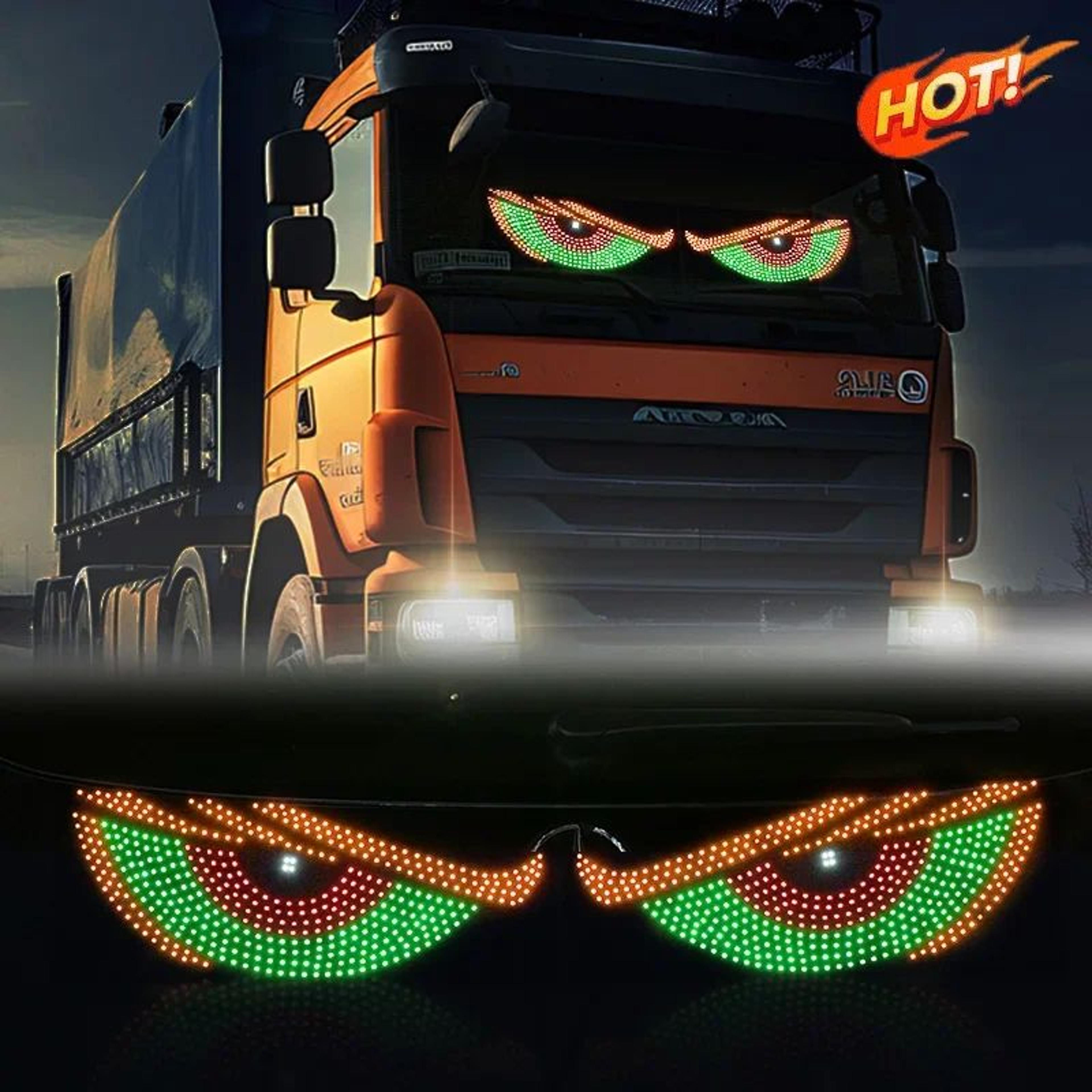 flexible led demon eyes windshield display light