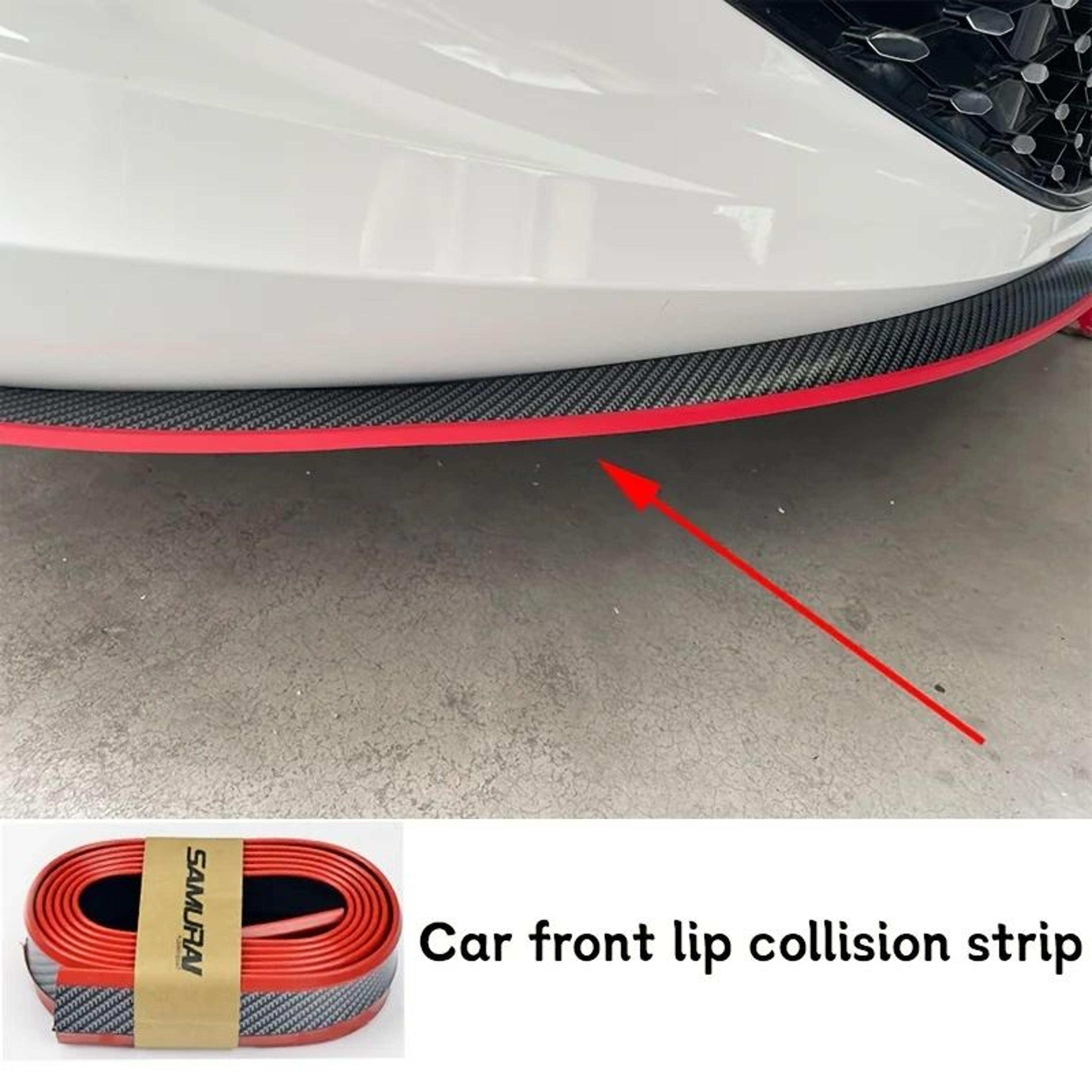 universal carbon fiber front bumper lip protector