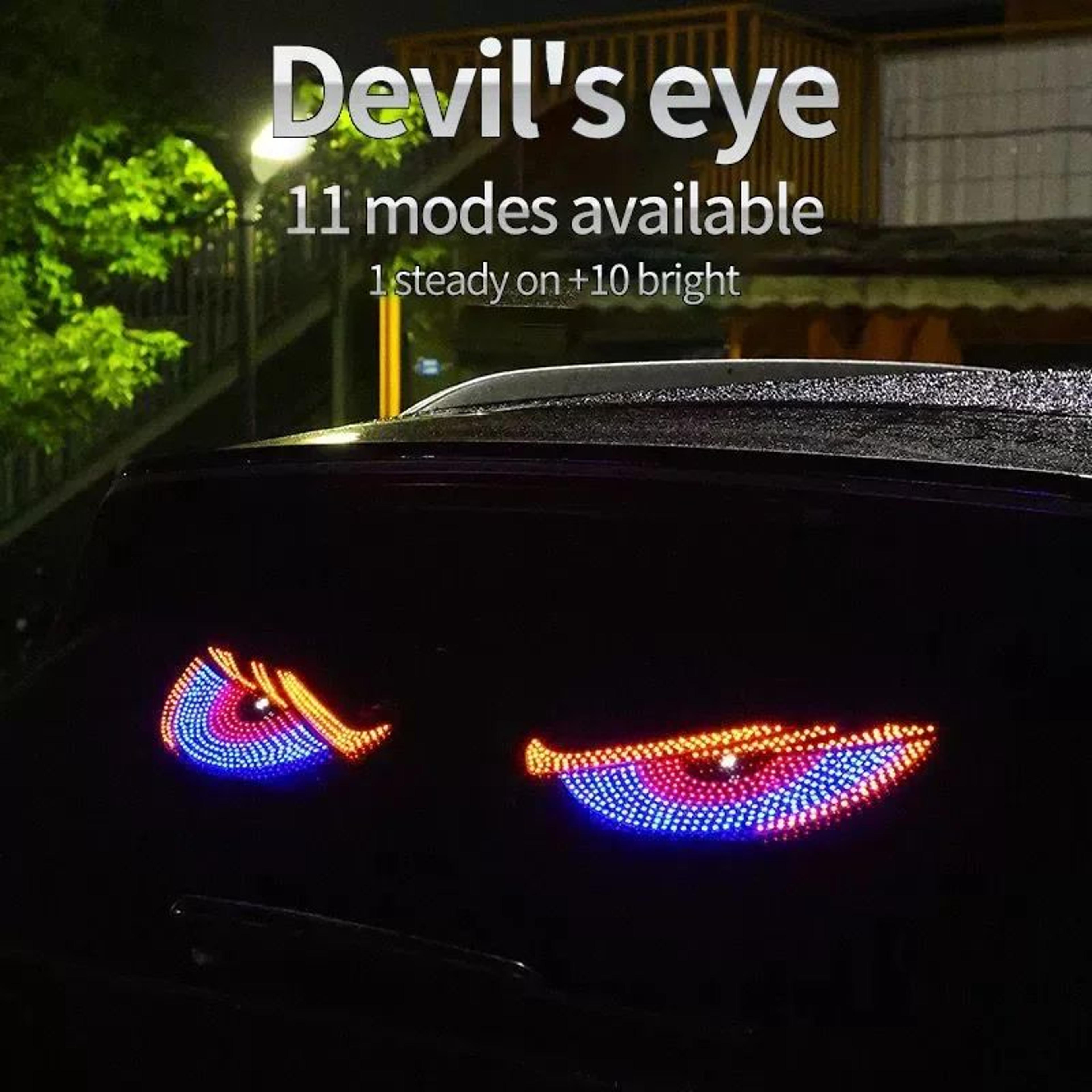 rgb devil eye led rear window decorative light