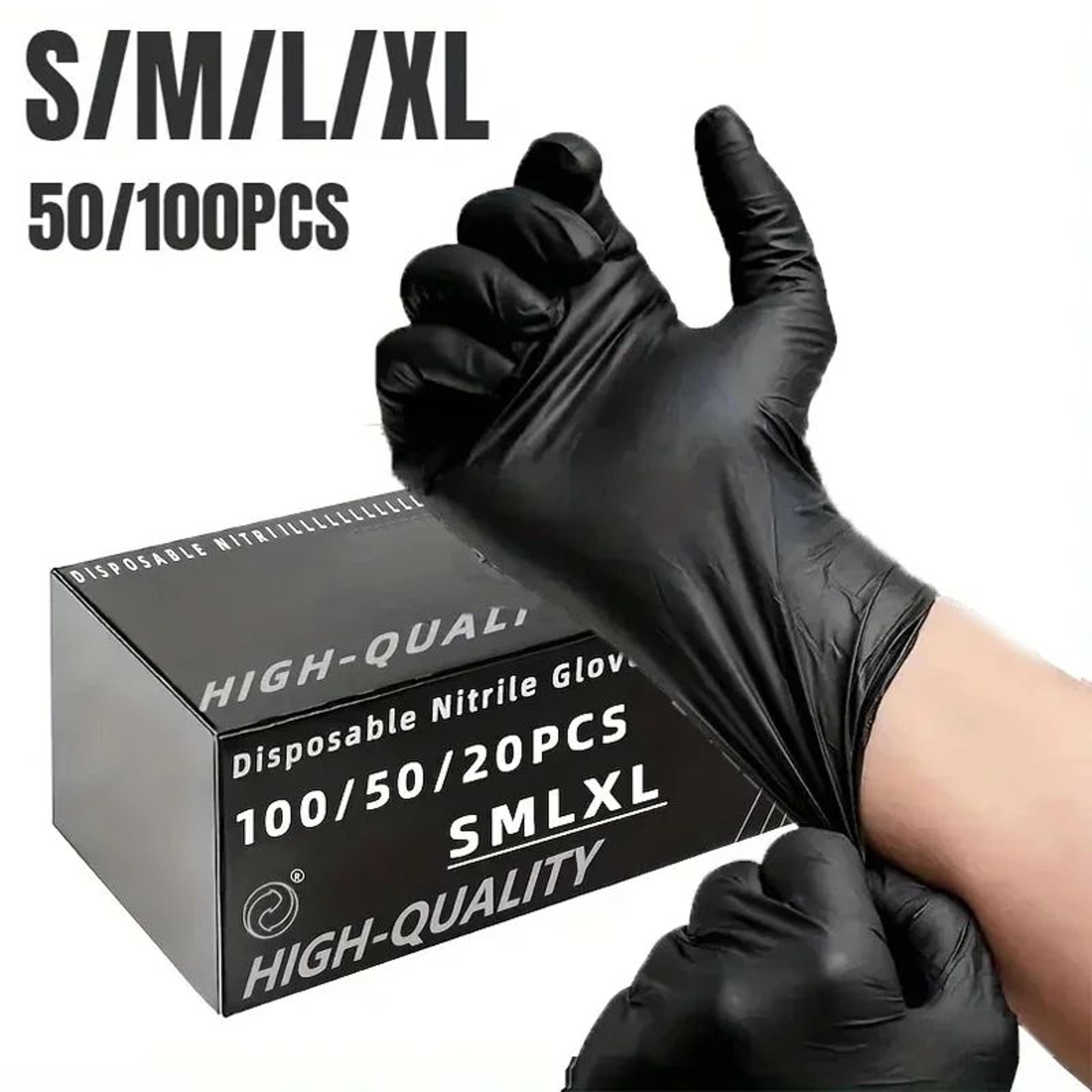 black nitrile disposable gloves for cleaning and tattoo use