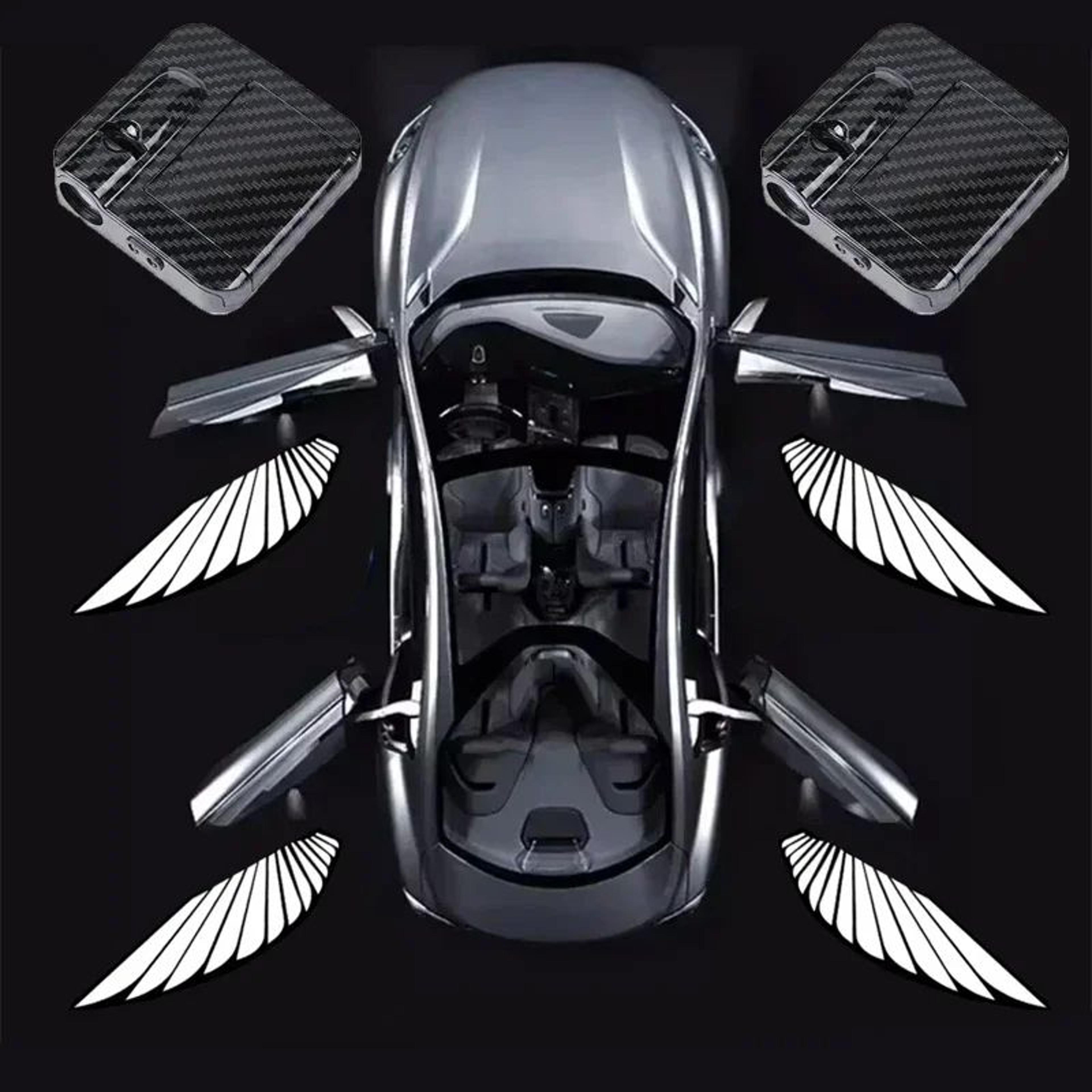 led angel wing car door welcome projection light