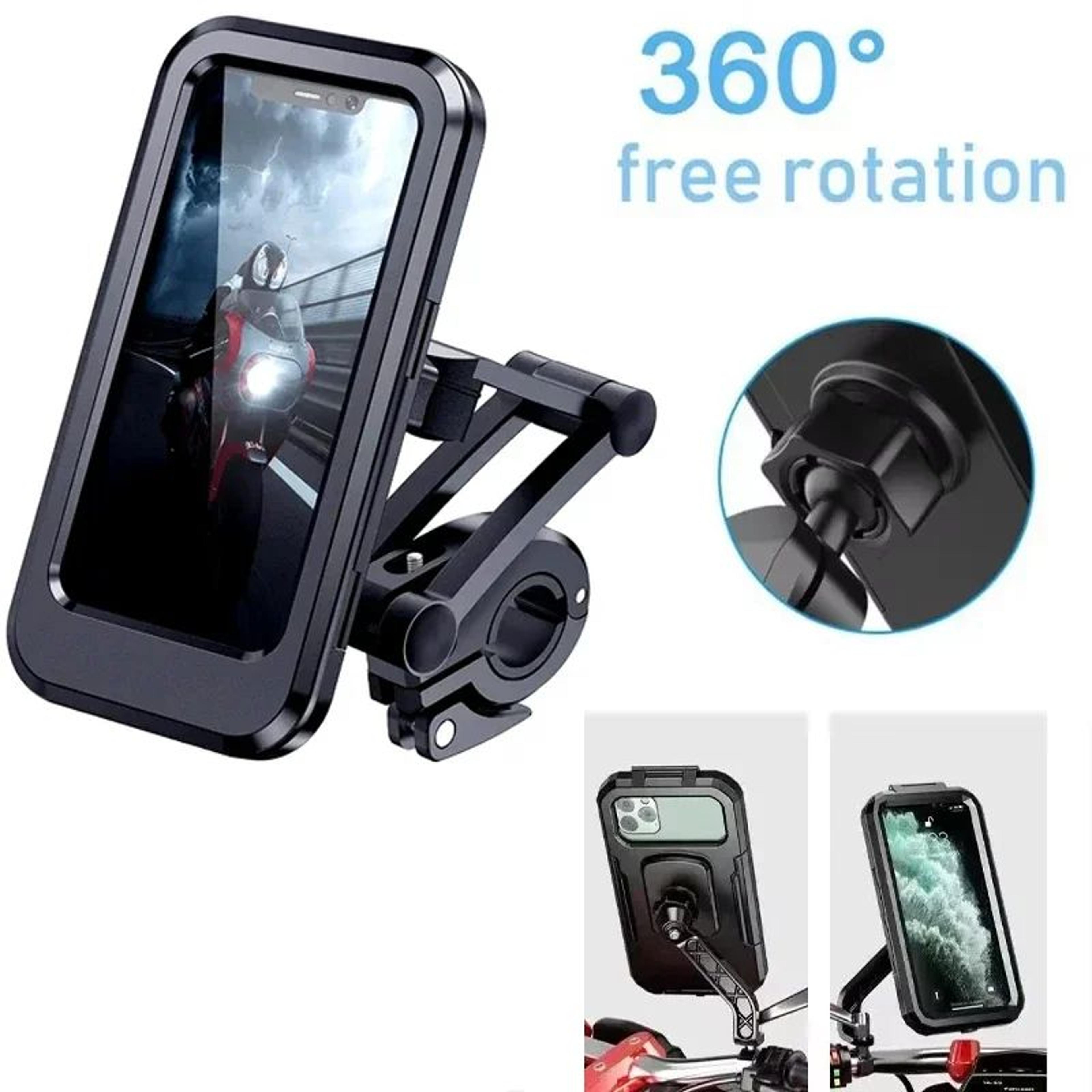 waterproof 360 degree motorcycle phone holder mount