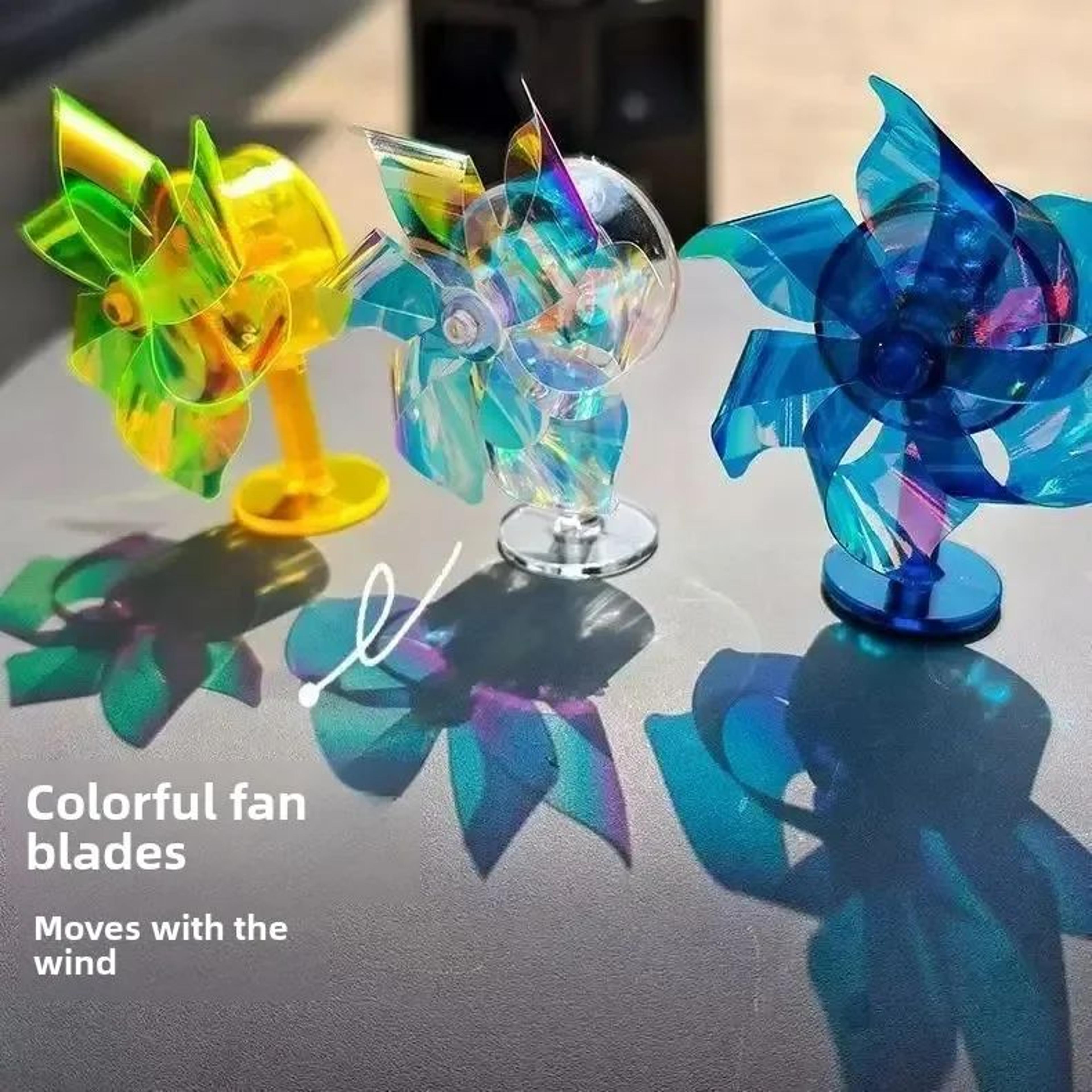 wind powered led car roof windmill ornament