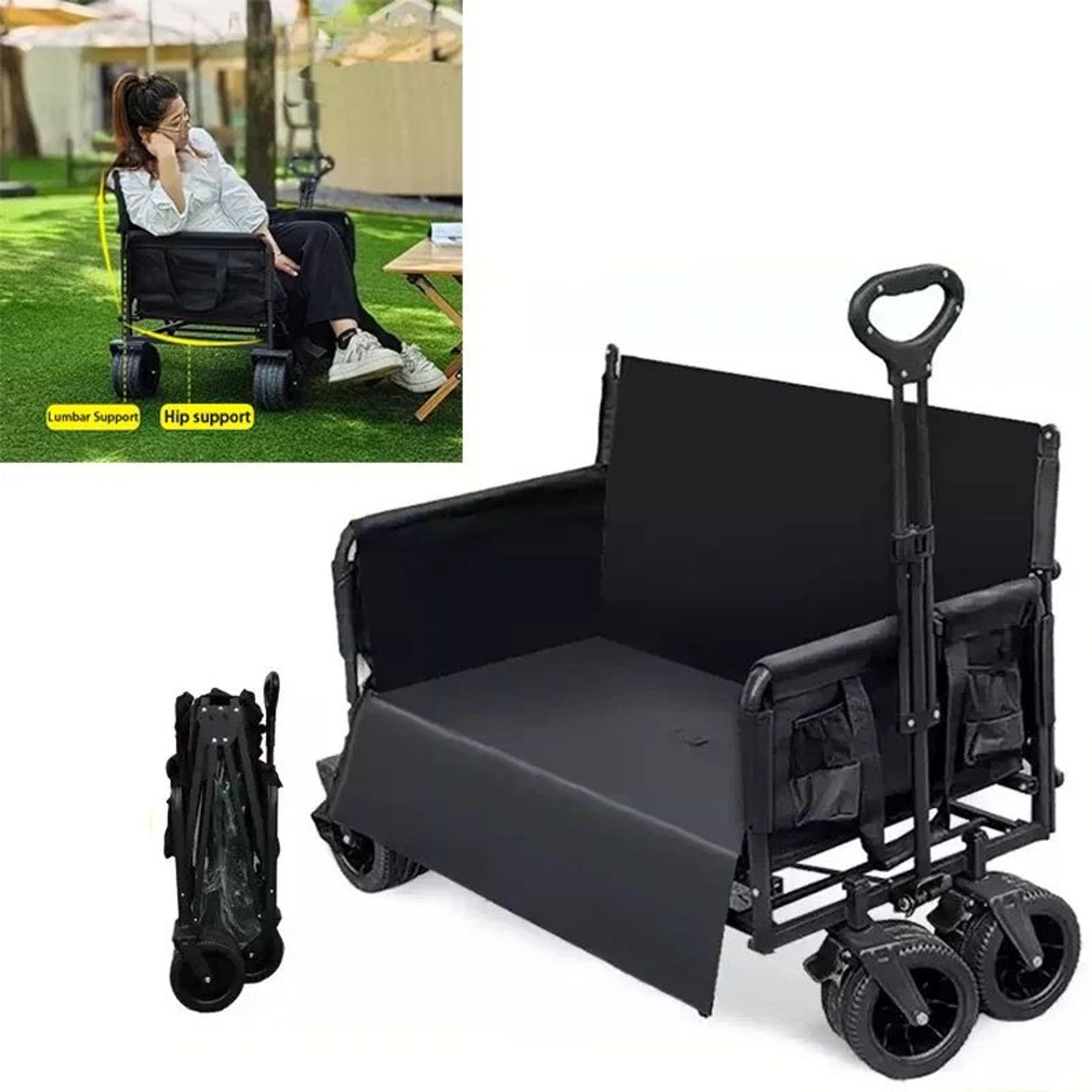 all terrain folding camping wagon with convertible sofa