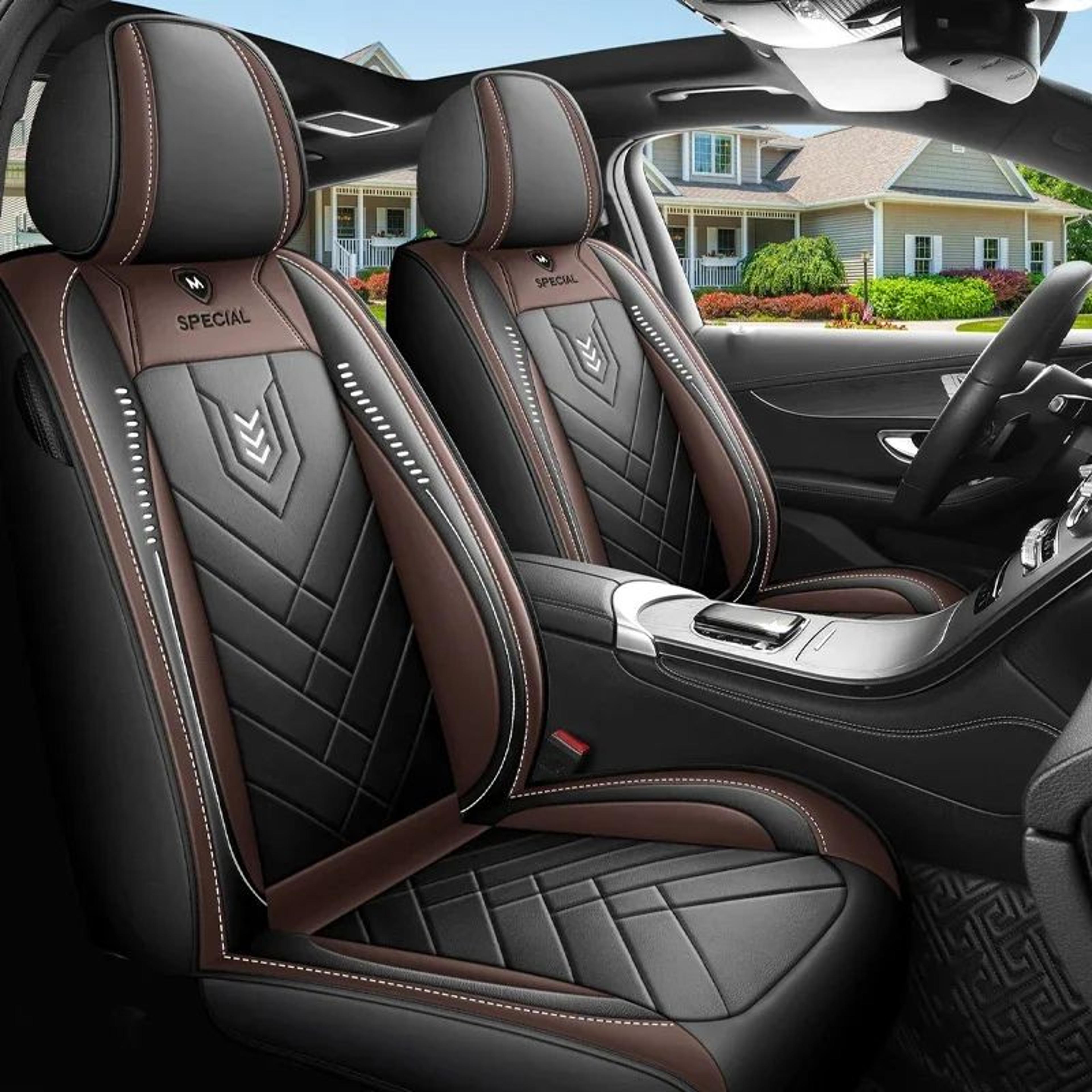 universal full coverage leather car seat cover