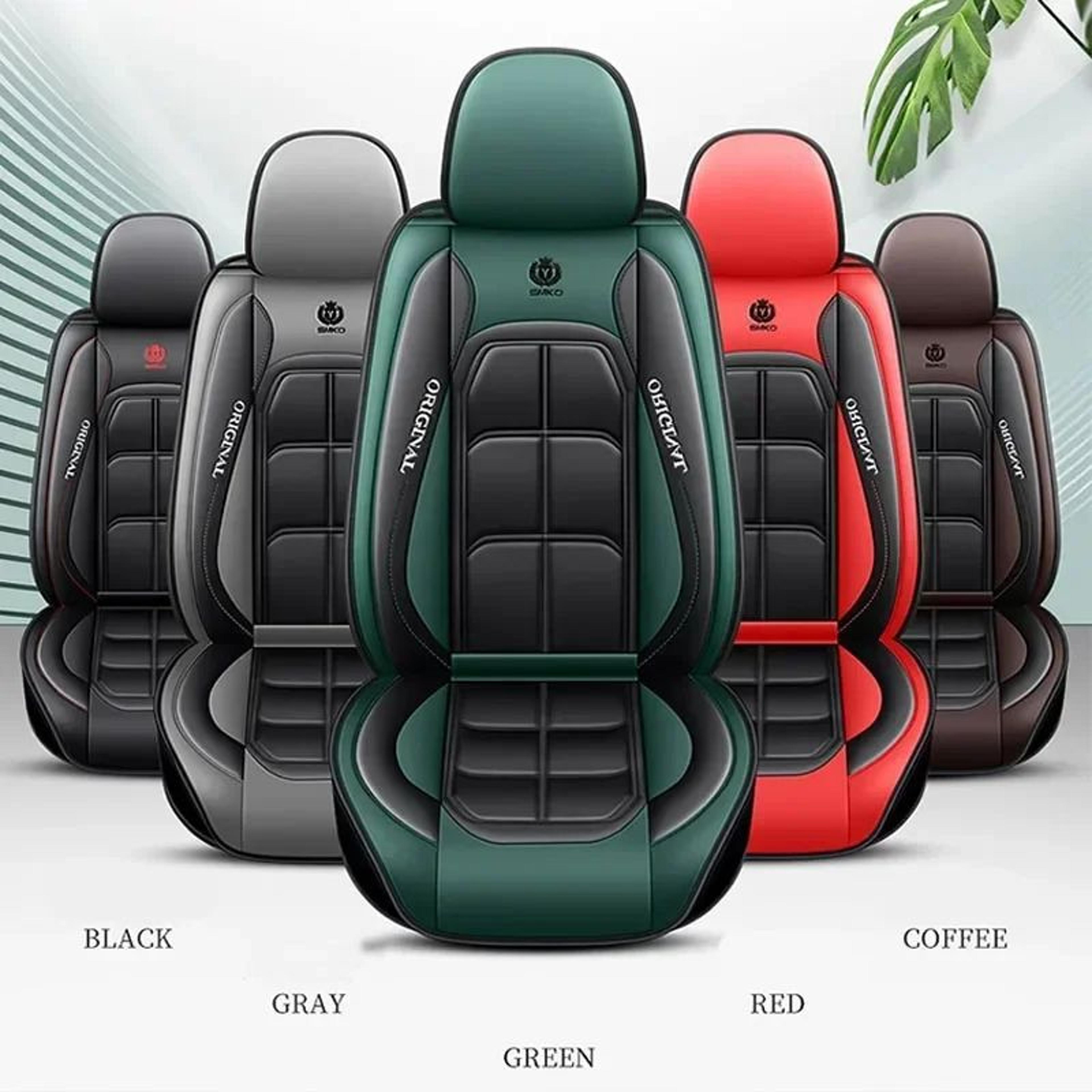 universal leather car seat cushion with full wrap design