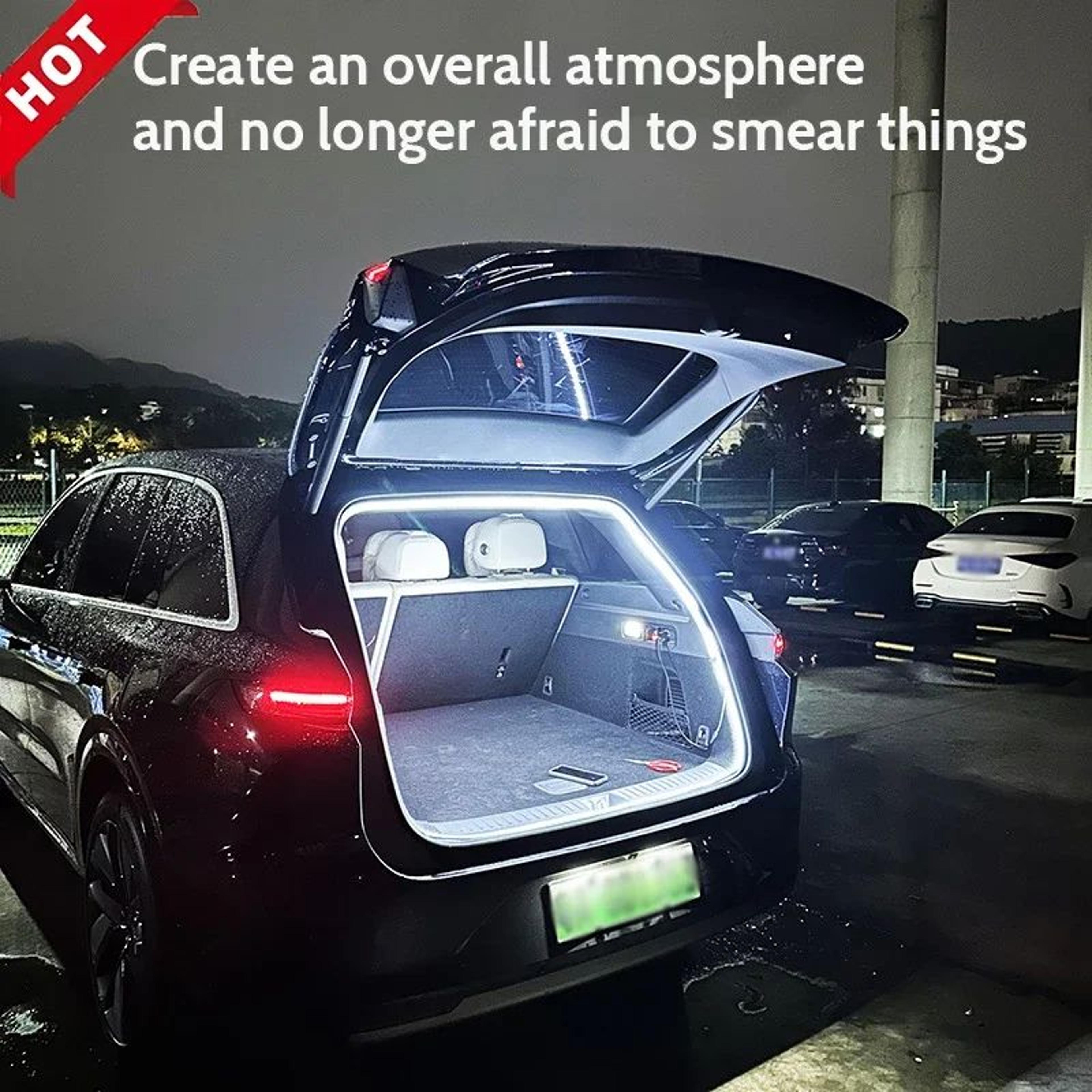 universal led car trunk ambient light strip with auto sensor