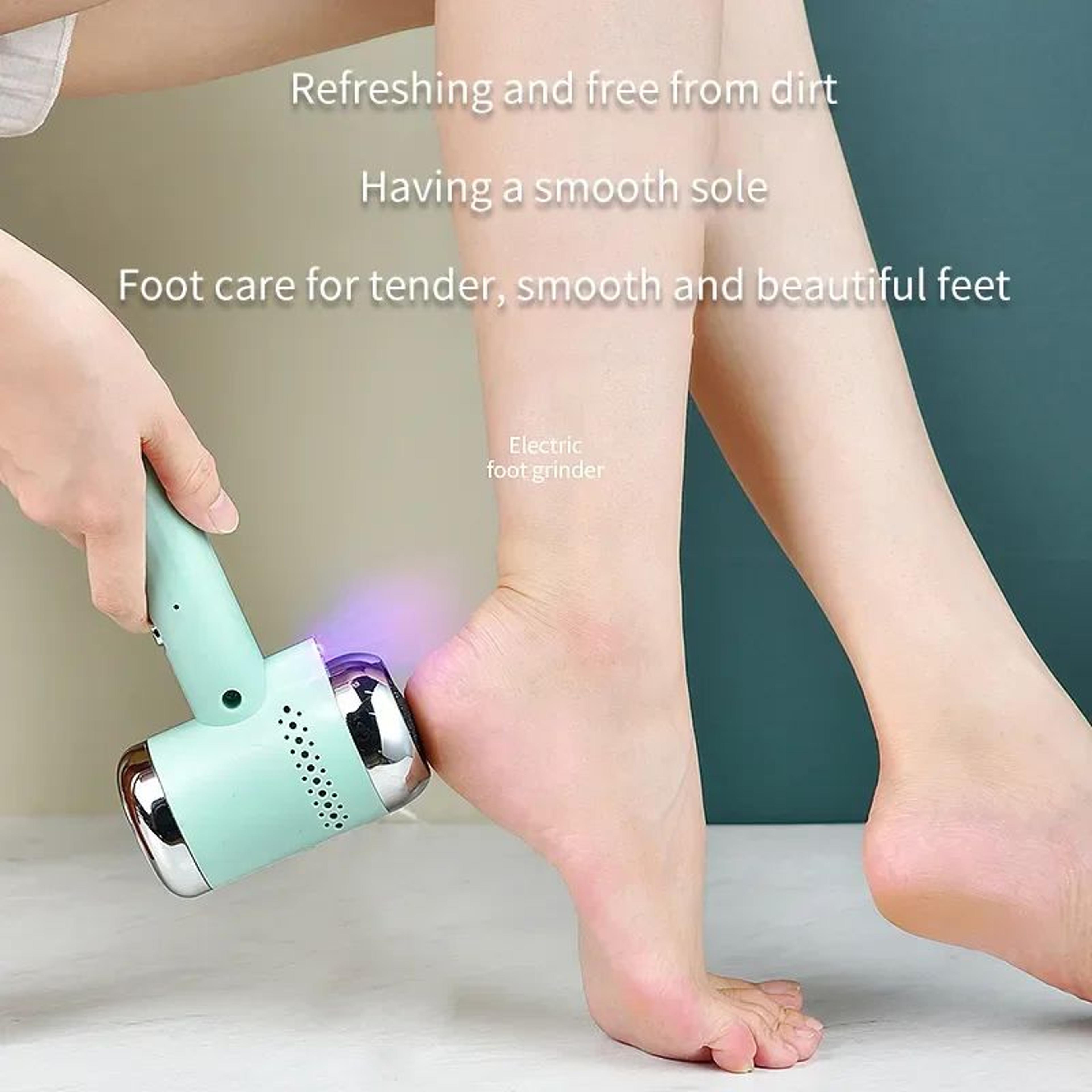 portable electric foot callus remover with dual roller heads