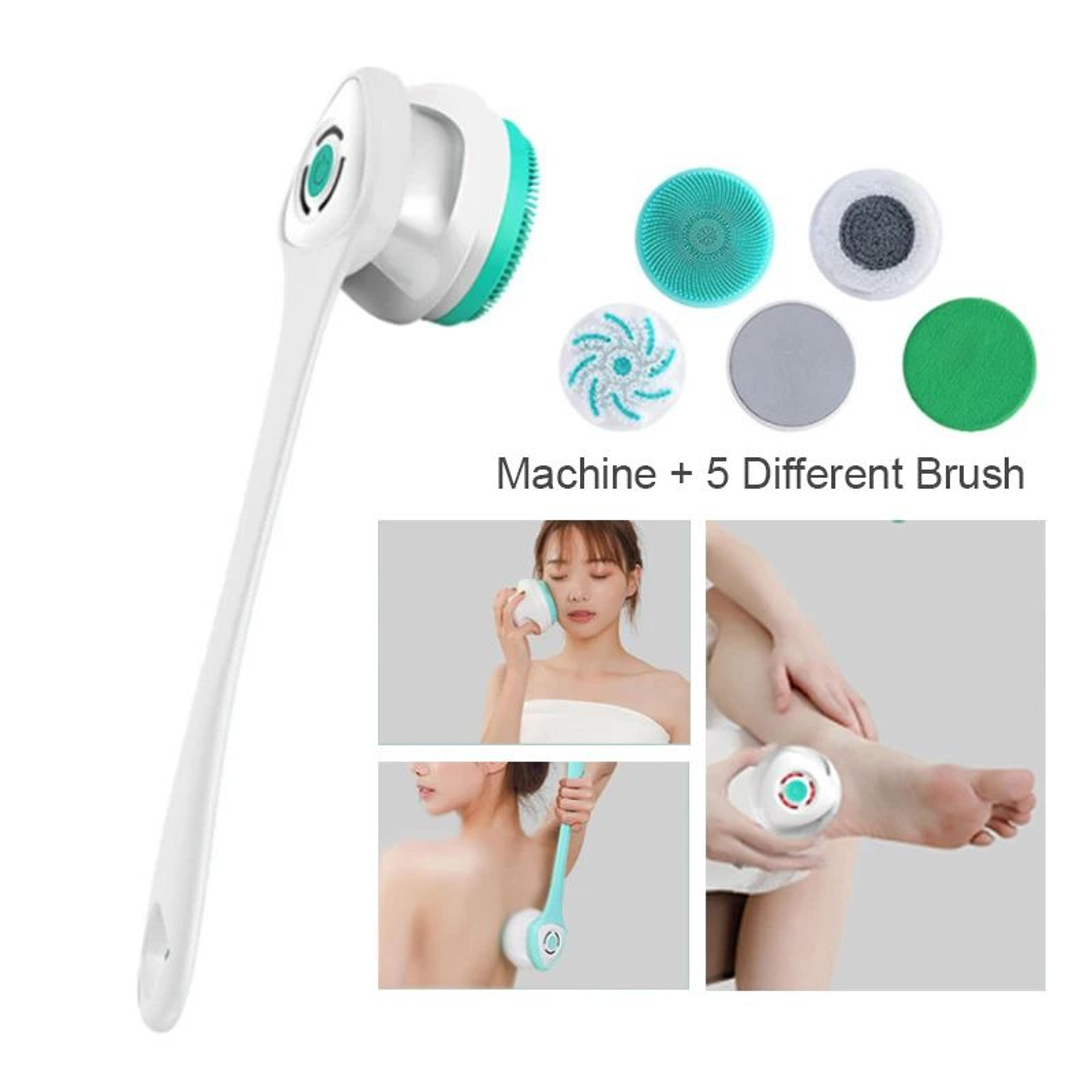 rechargeable electric bath brush with long handle