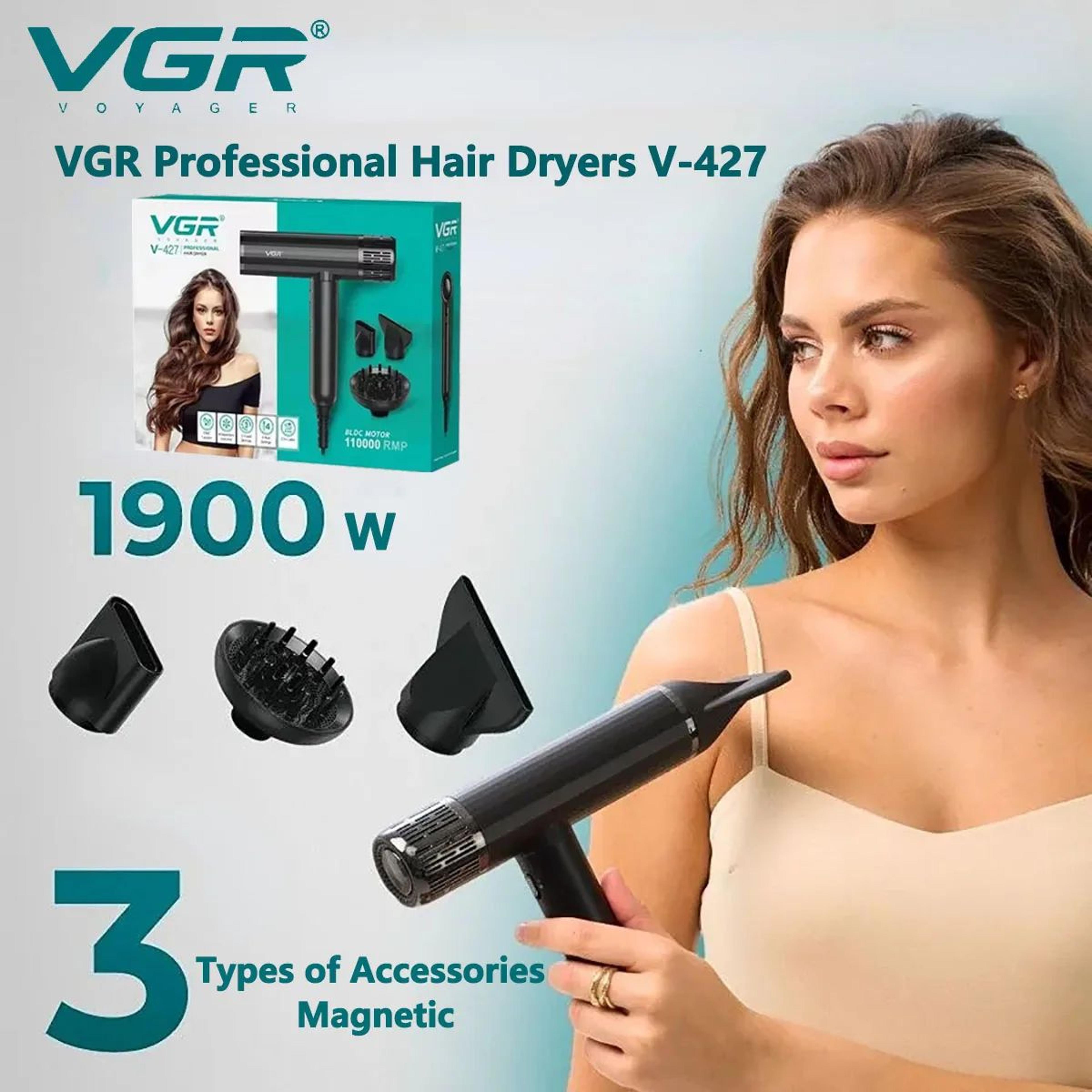 vgr professional leafless ionic hair dryer v427