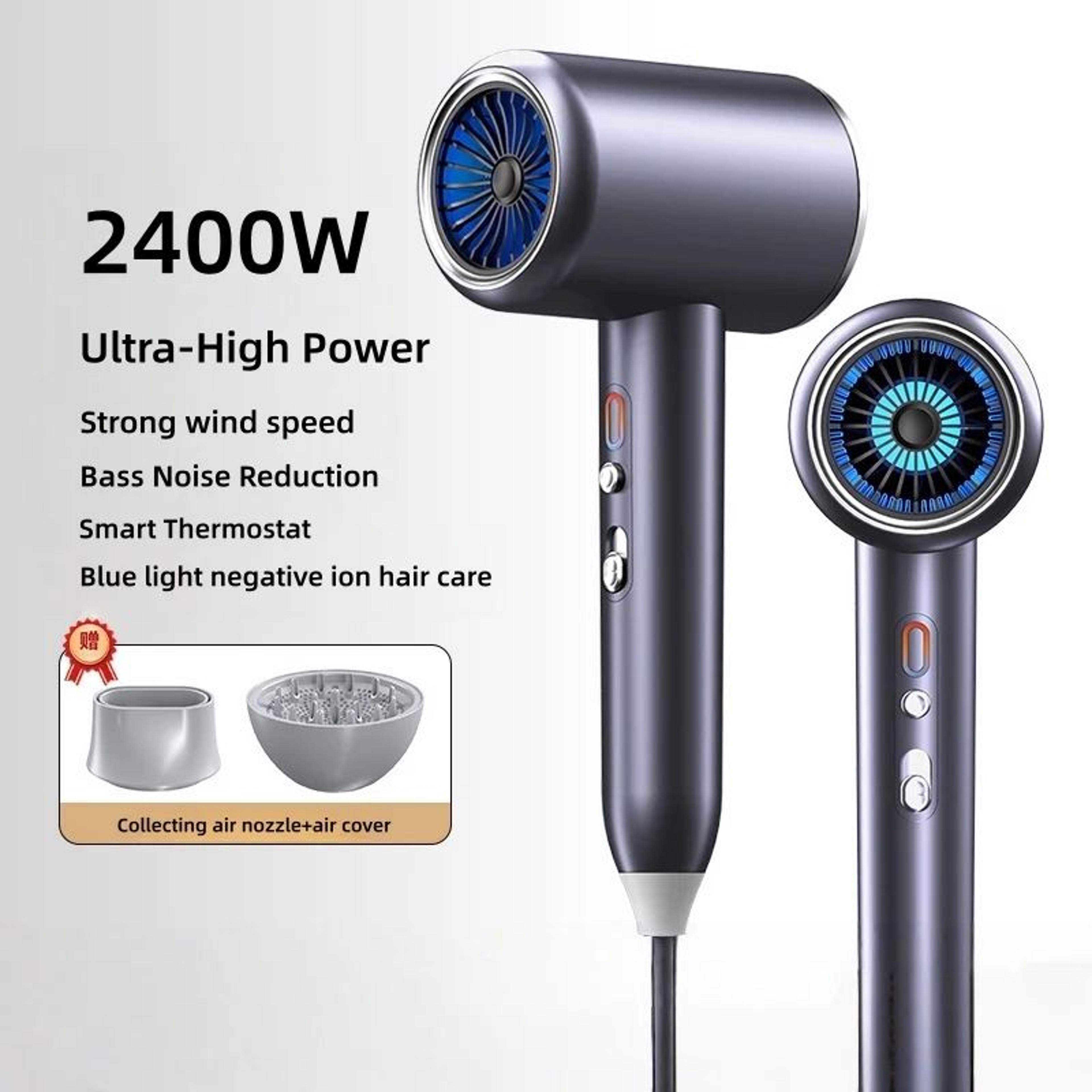 2400w high speed professional hair dryer with quiet fast drying