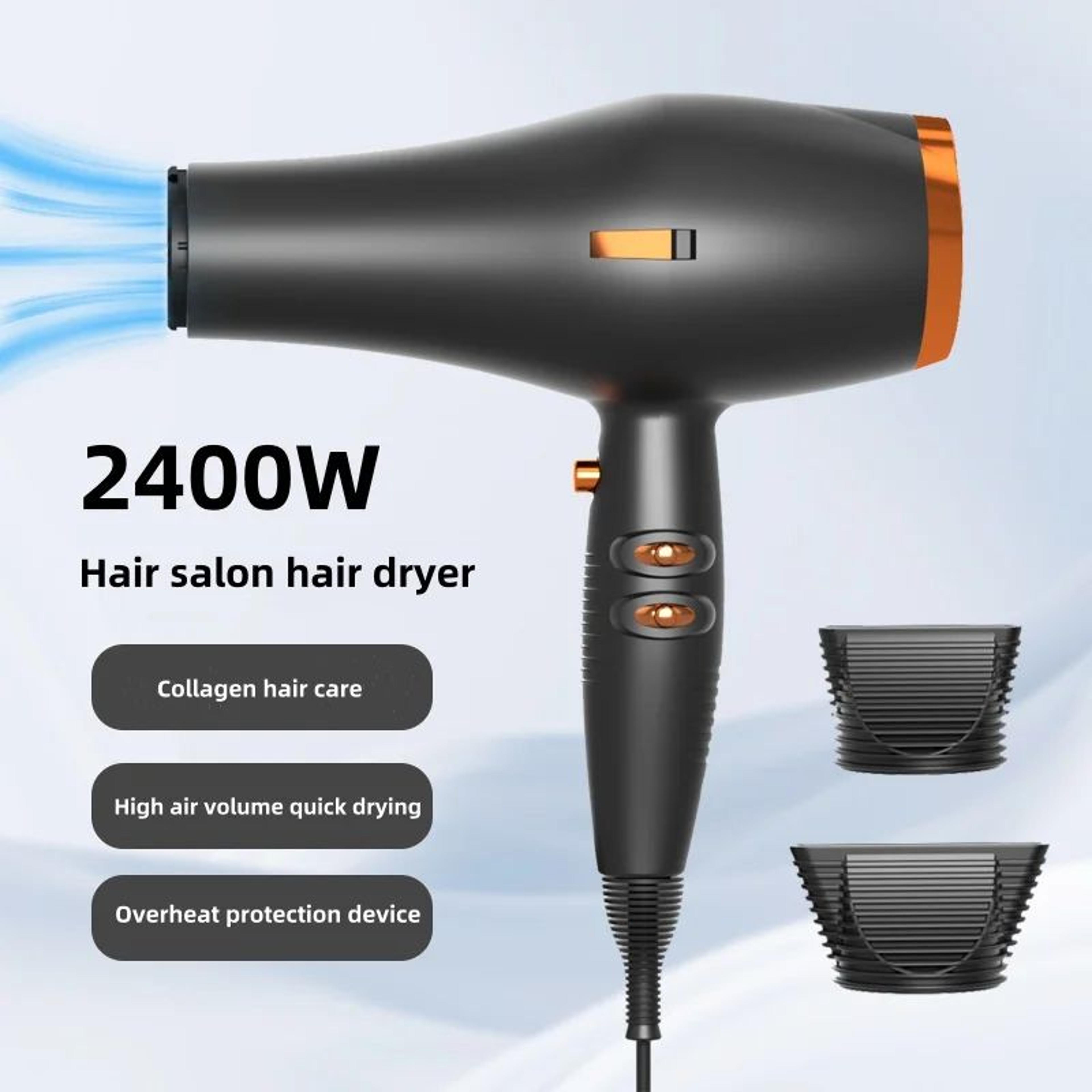 2400w high speed professional hair dryer with fast dry technology
