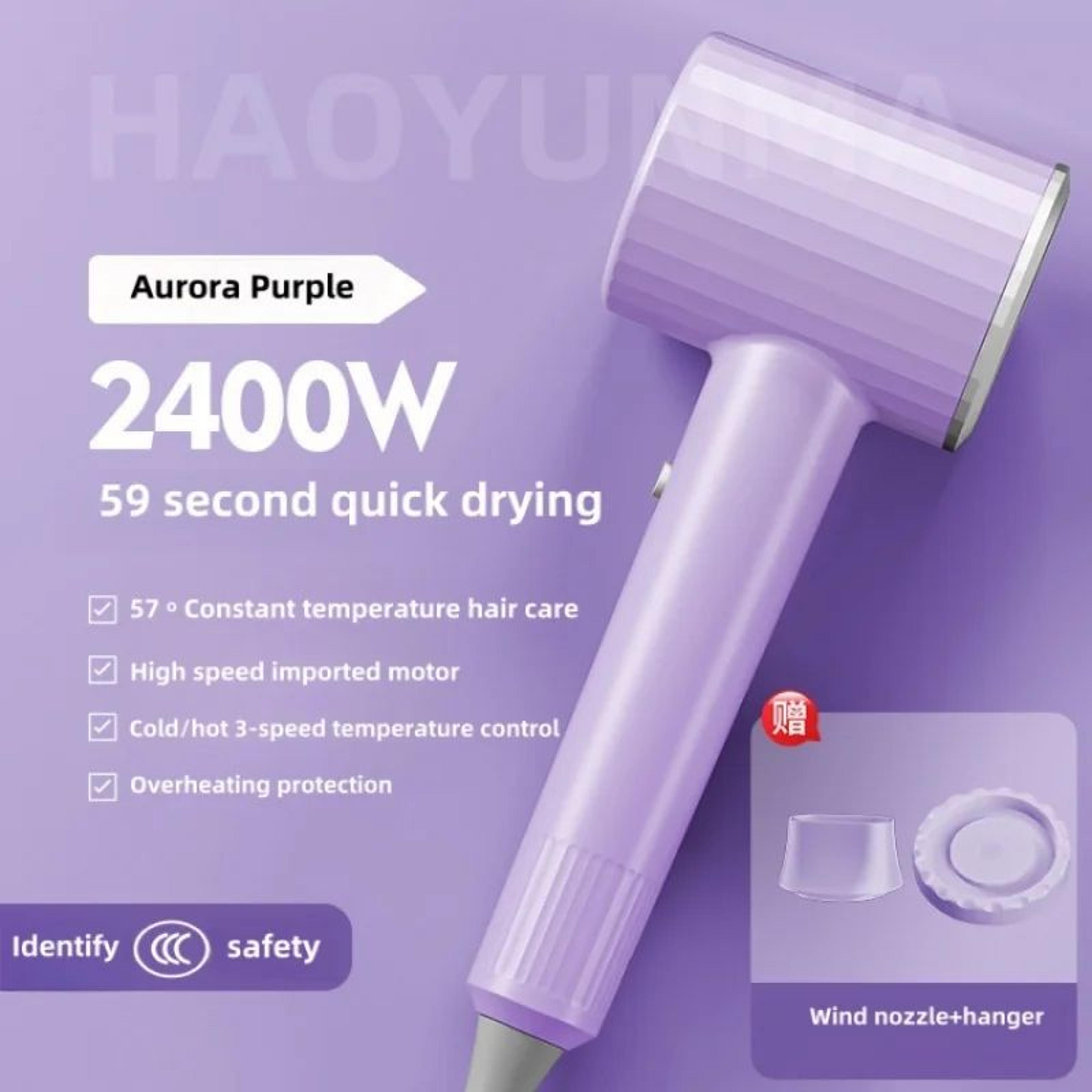 high speed turbine ionic hair dryer with low noise operation