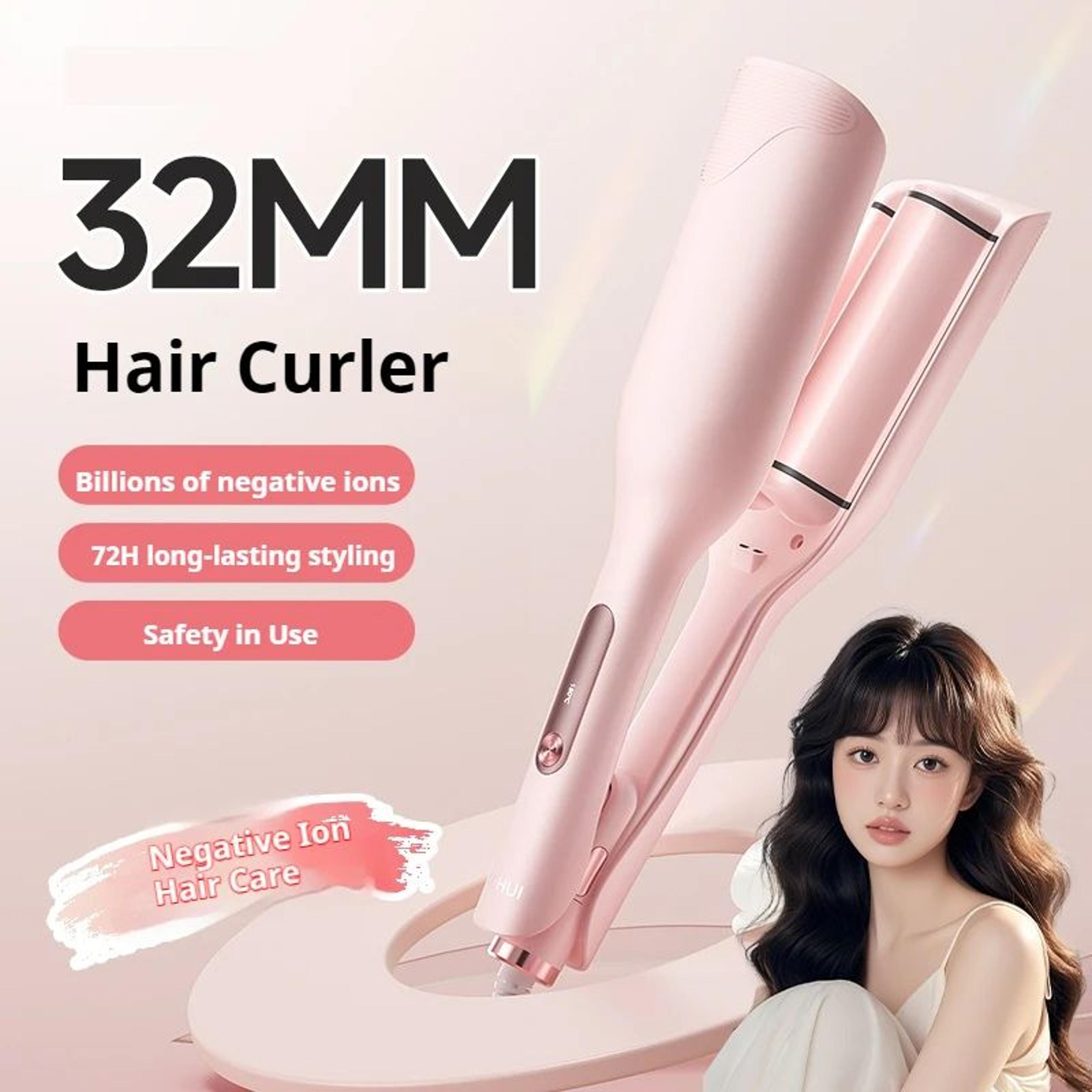 32mm ceramic ionic curling iron with 4 heat settings