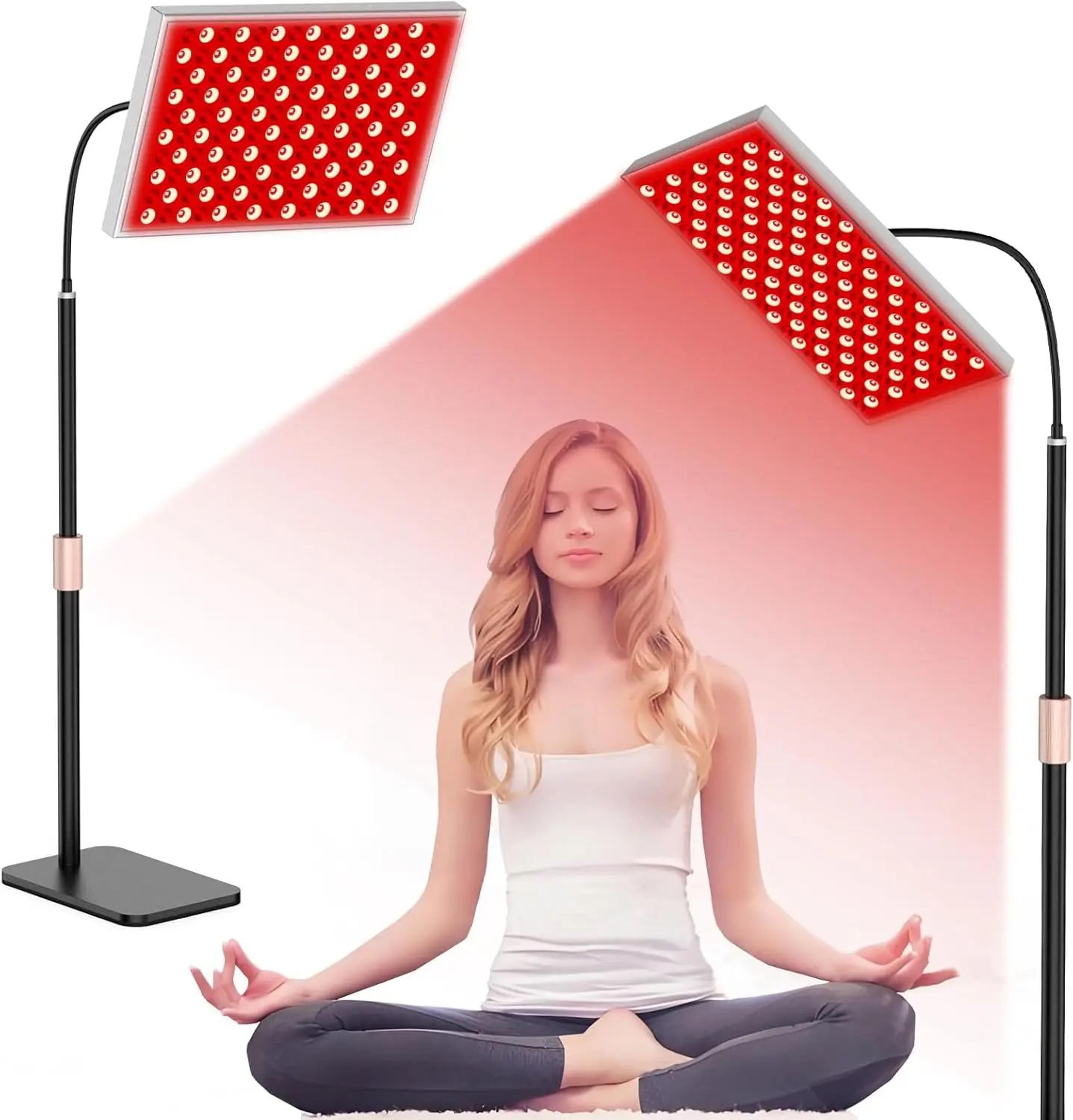 660nm and 850nm red light therapy lamp with adjustable stand