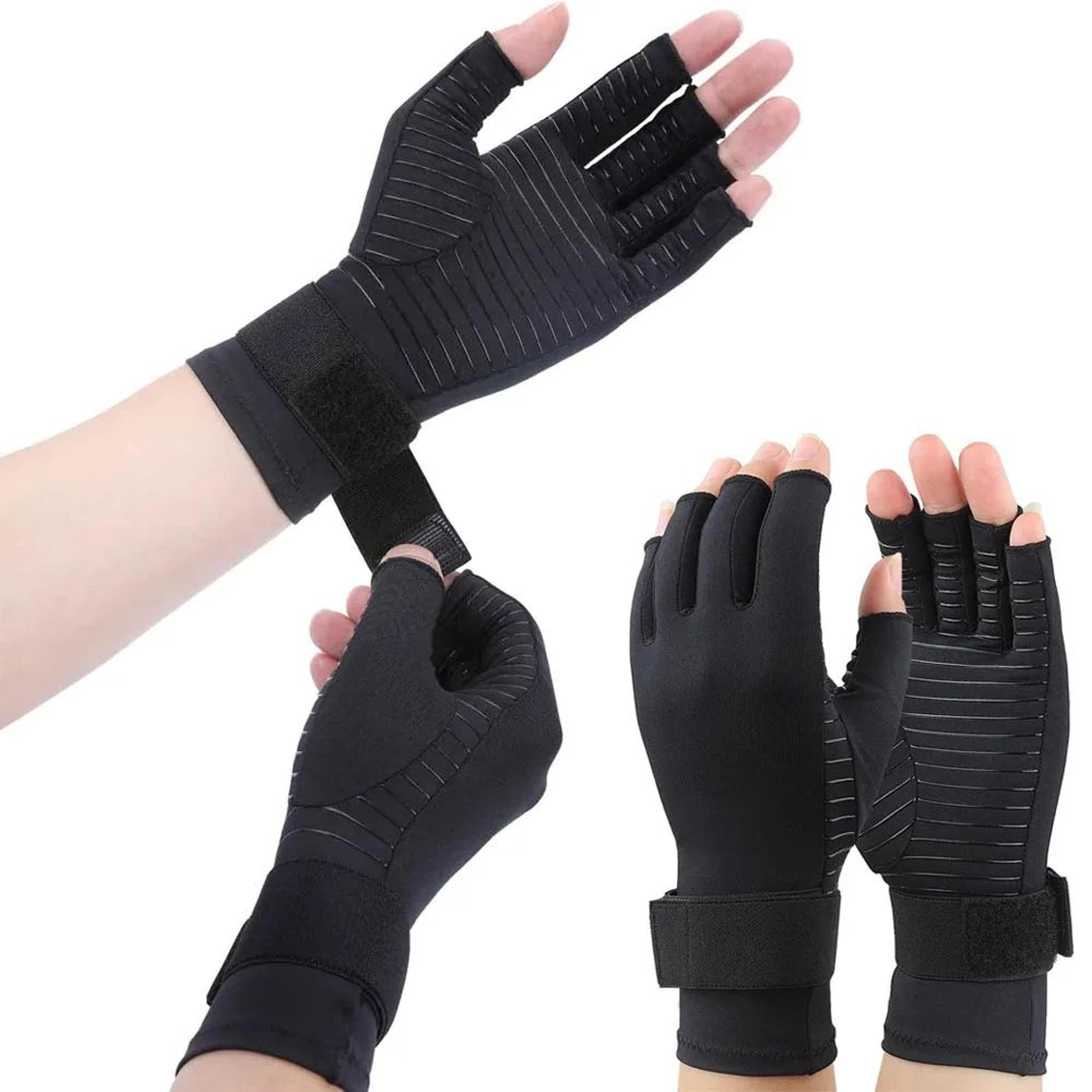 compression arthritis gloves with adjustable wrist strap