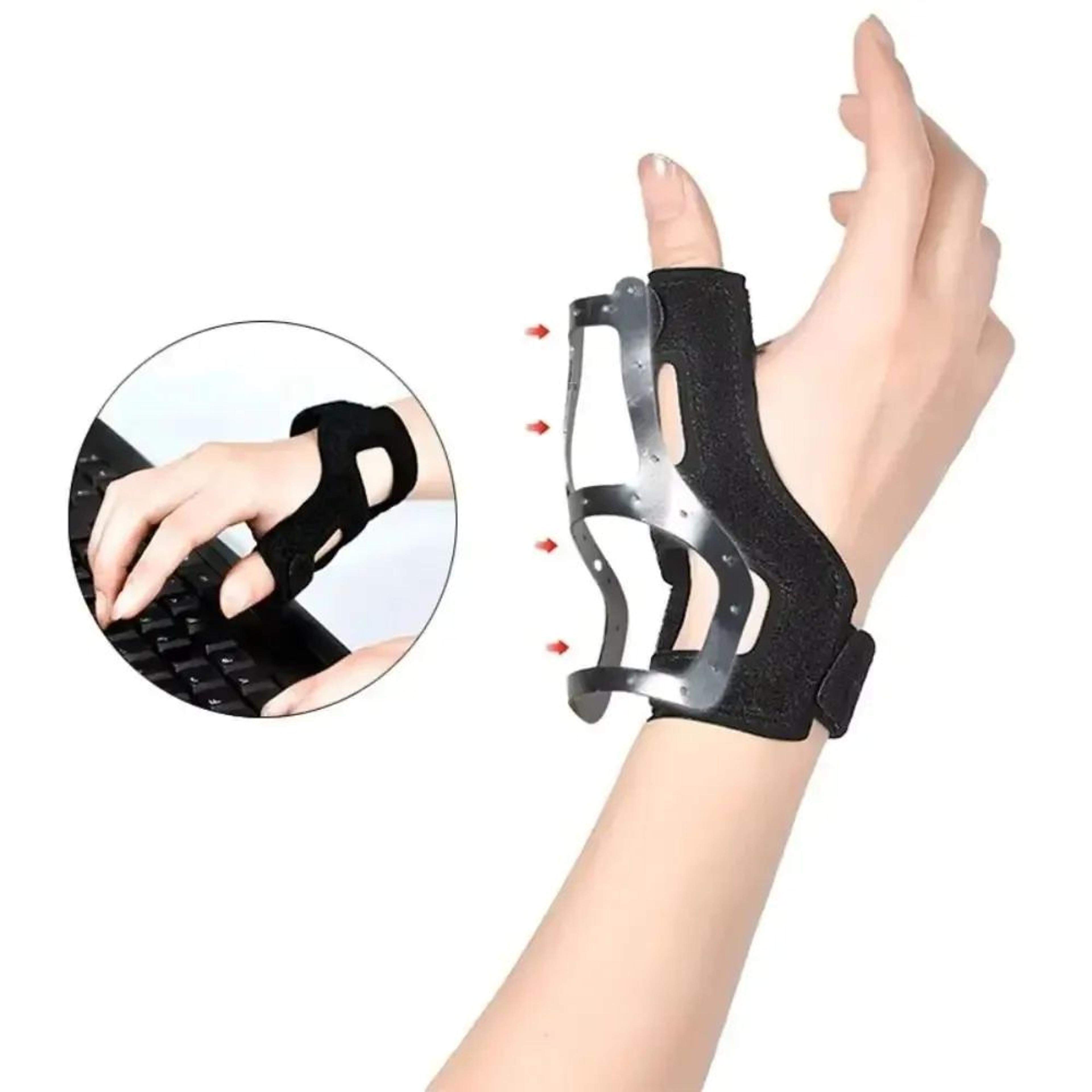 adjustable wrist support brace with metal reinforcement