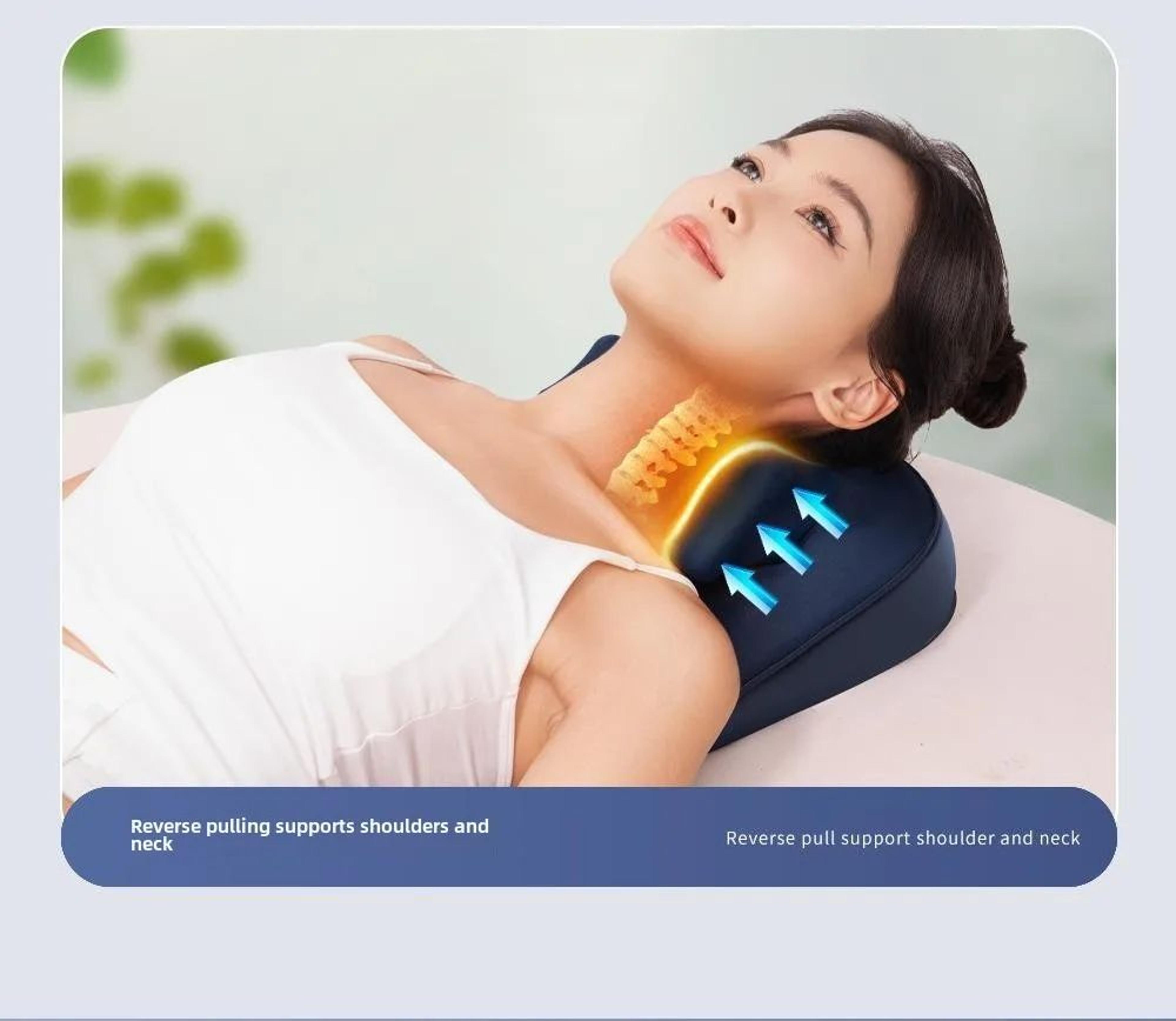 wireless trapezius shiatsu massage pillow with heat