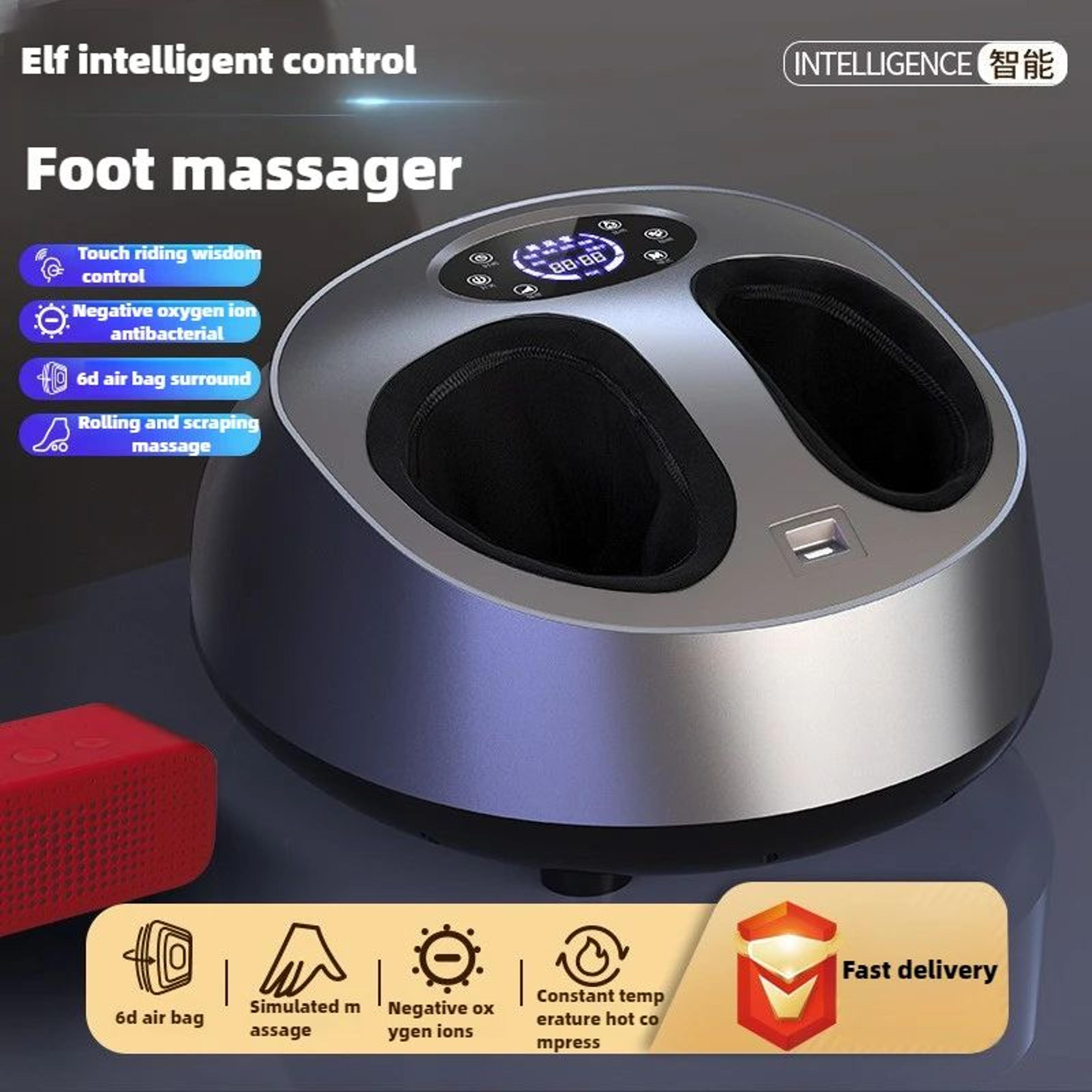 electric shiatsu foot fully wrapped massager with heat and air compression