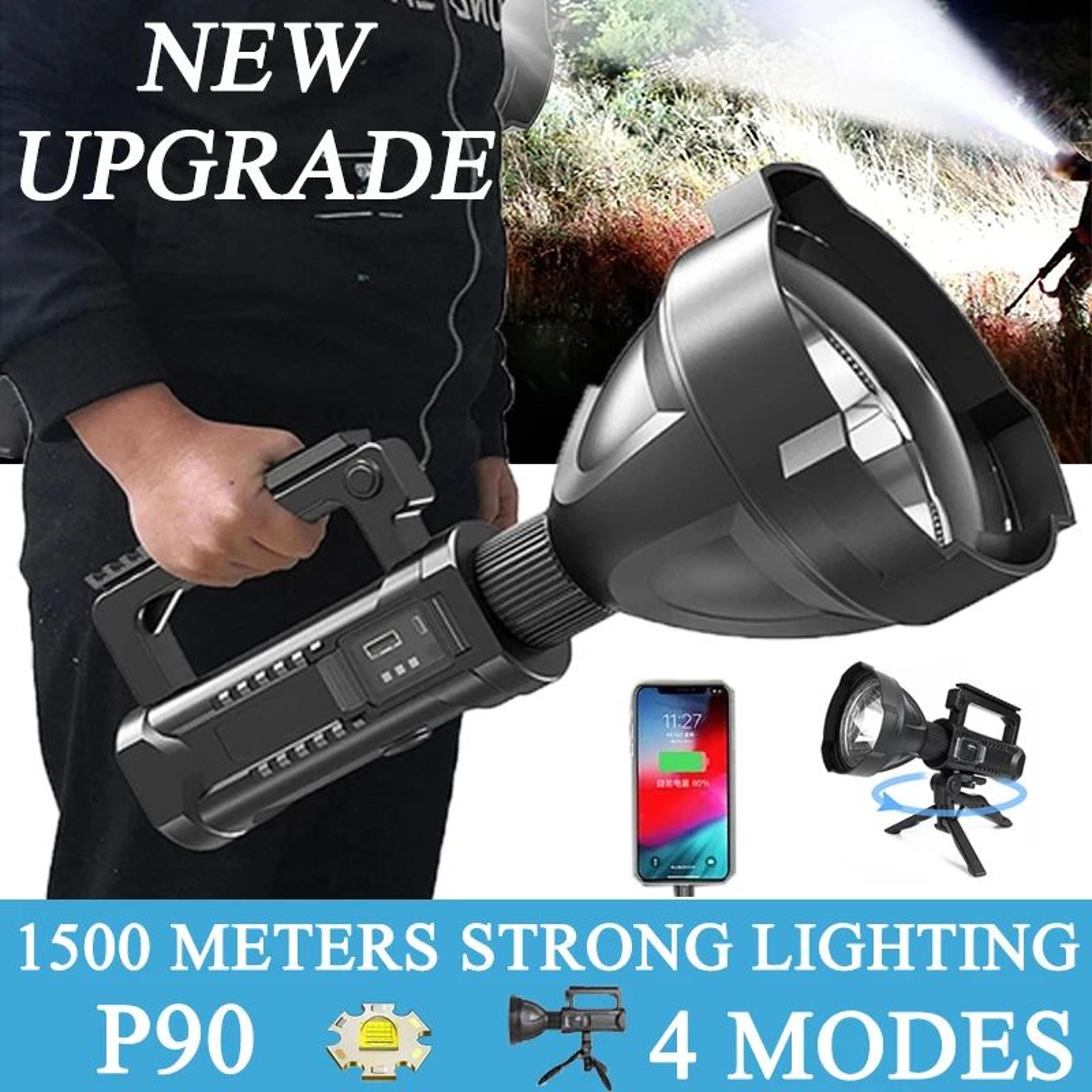 high power usb rechargeable led searchlight with mounting bracket