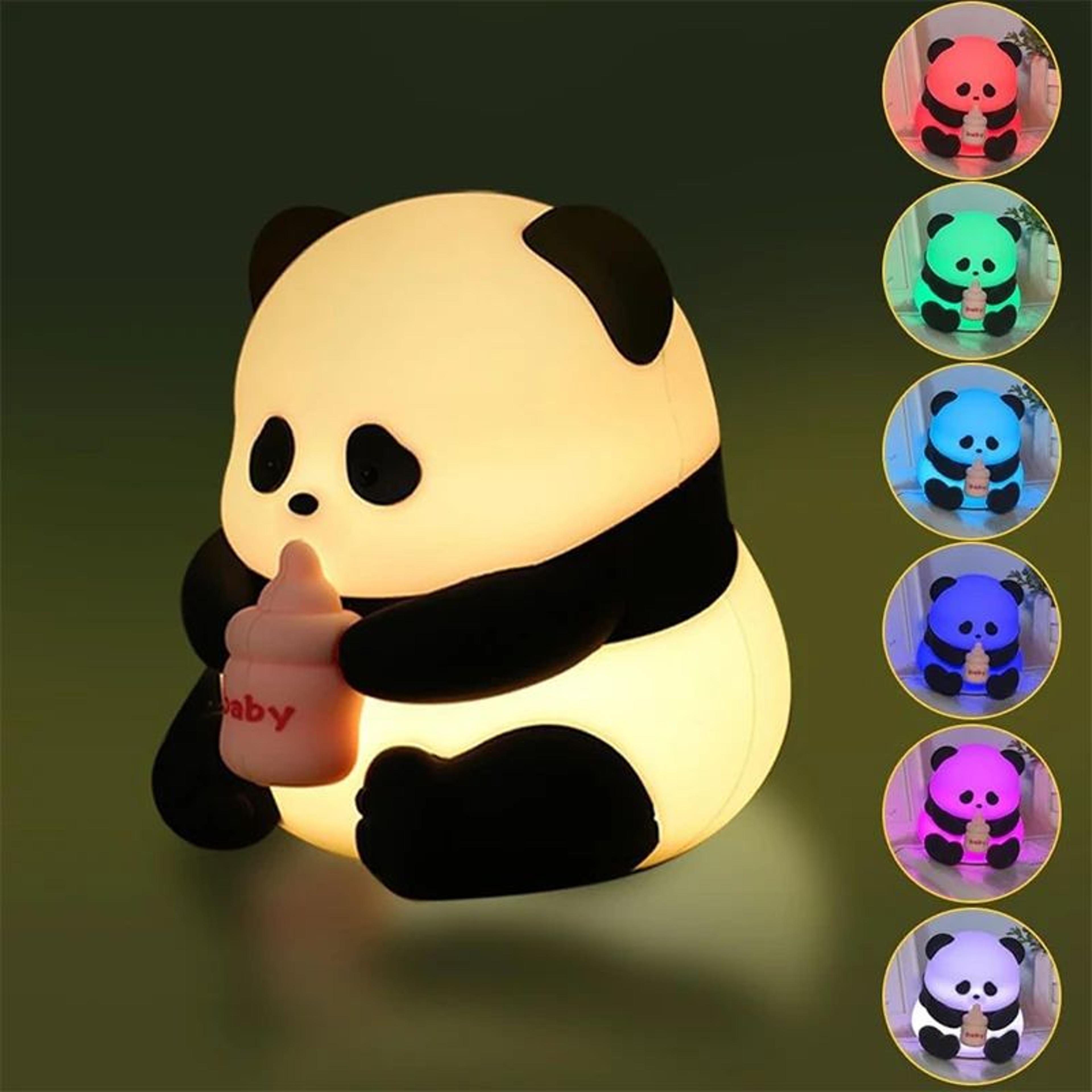 rechargeable silicone panda led night light