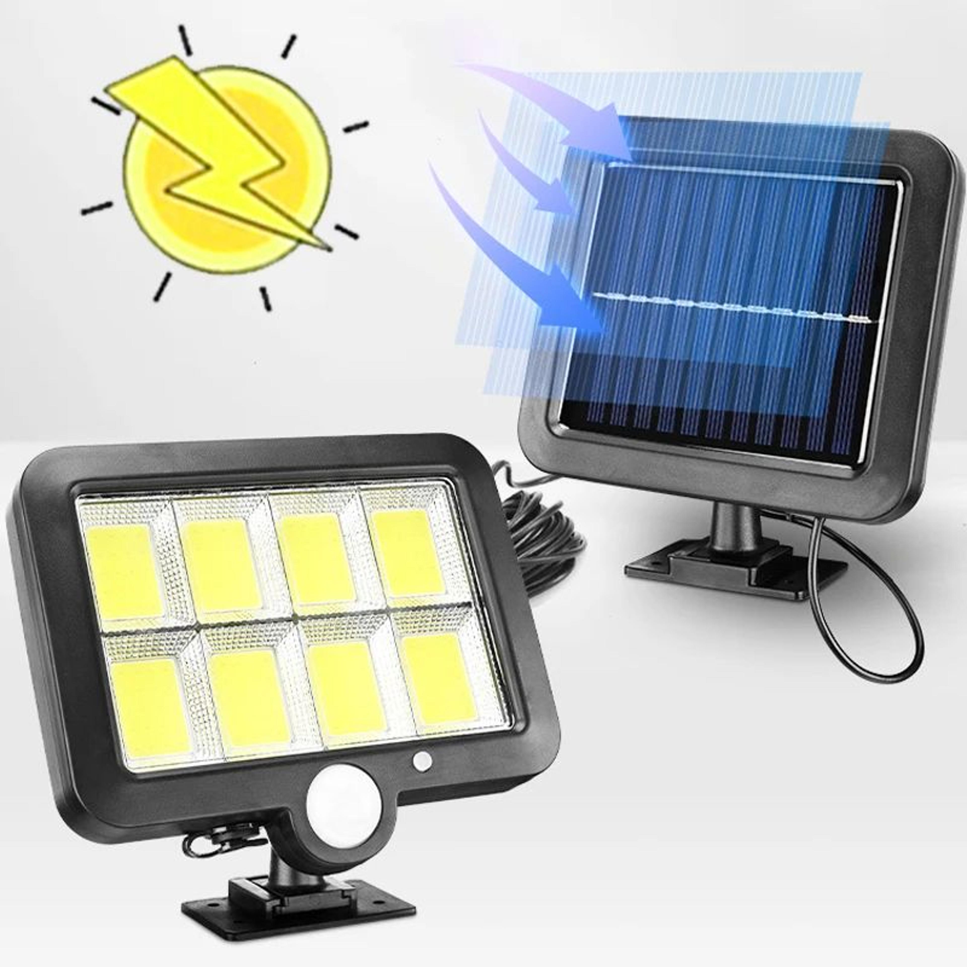 160 cob solar motion sensor split wall light waterproof outdoor security lamp