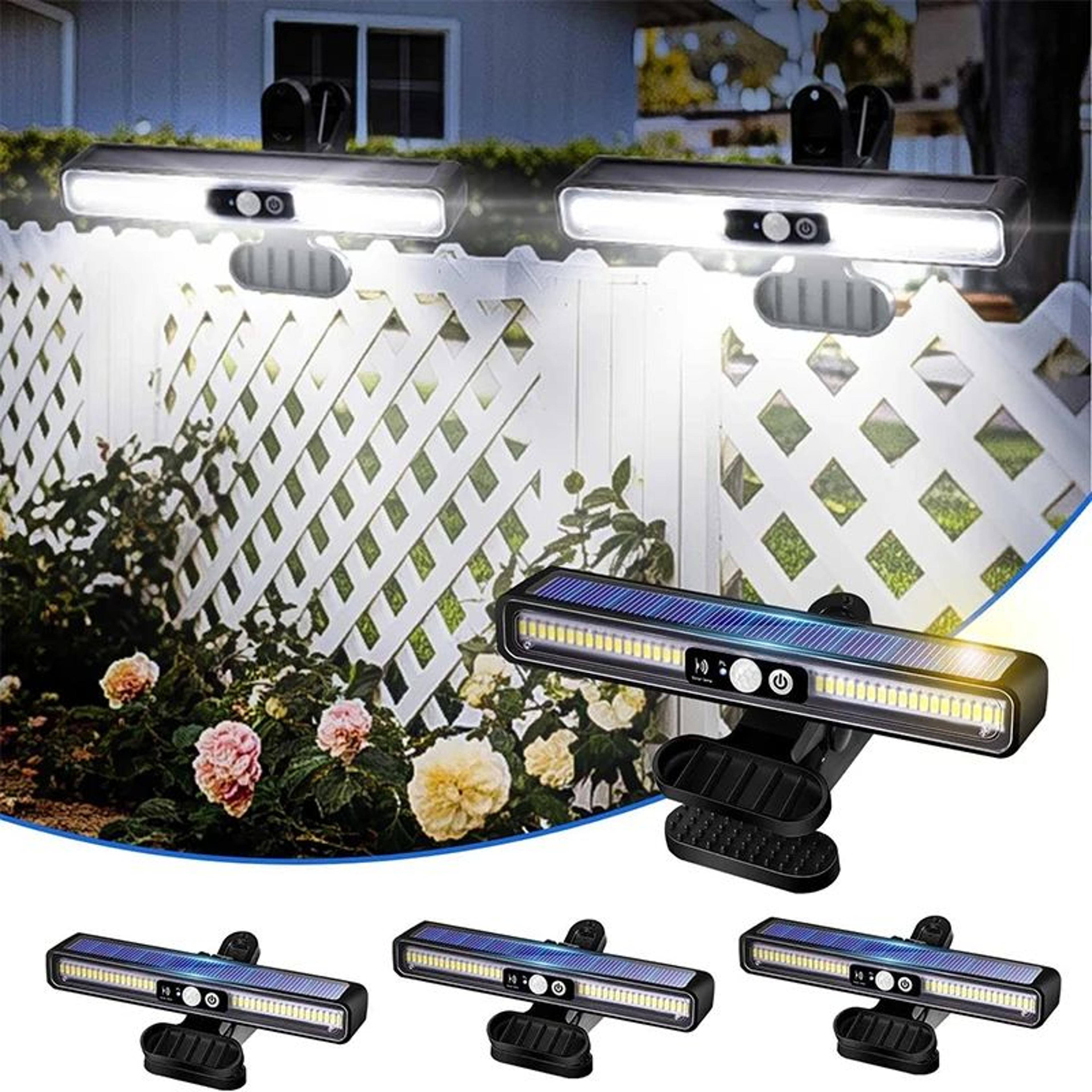 36 led clip on solar motion sensor light waterproof portable security lamp