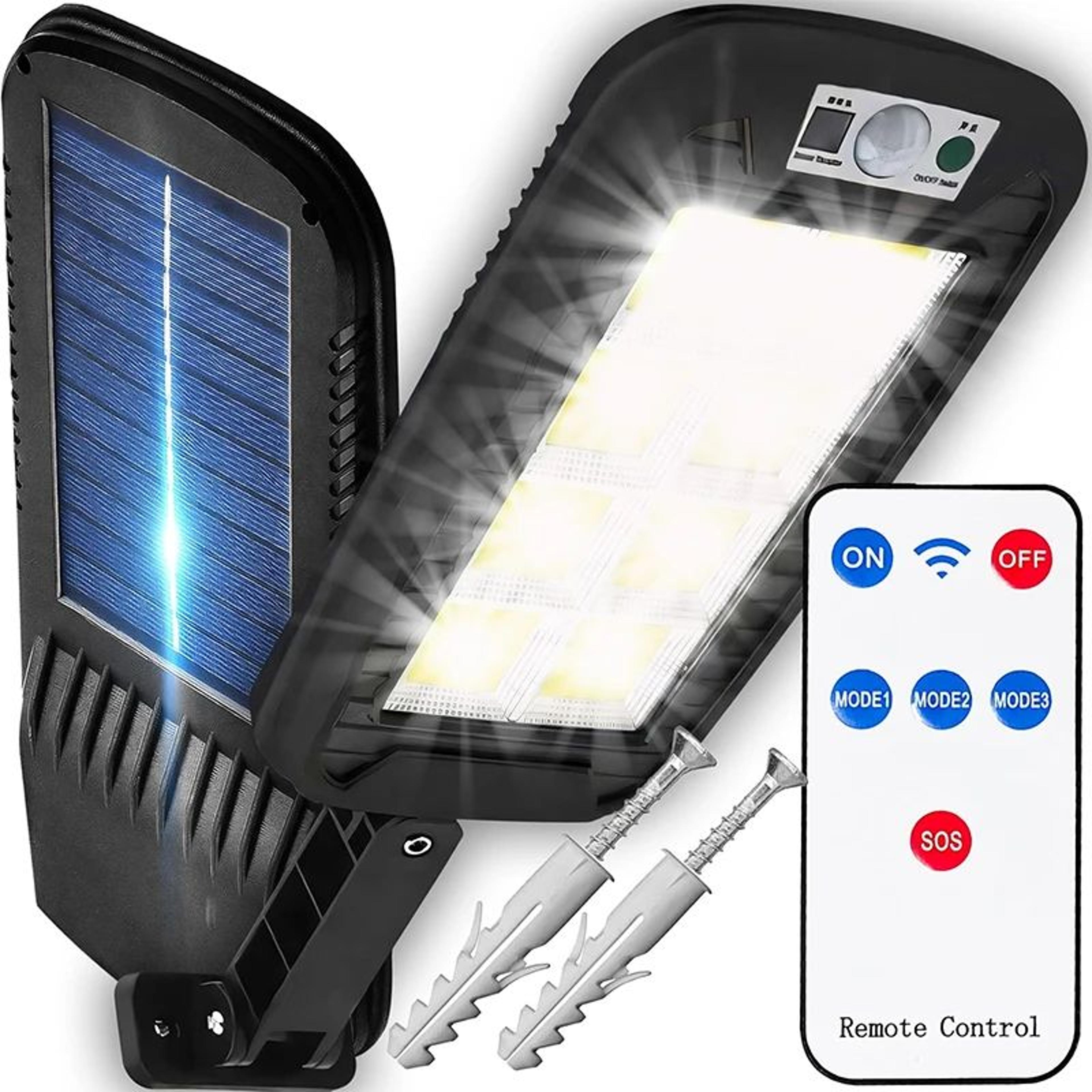 solar led security flood light with motion sensor and remote control