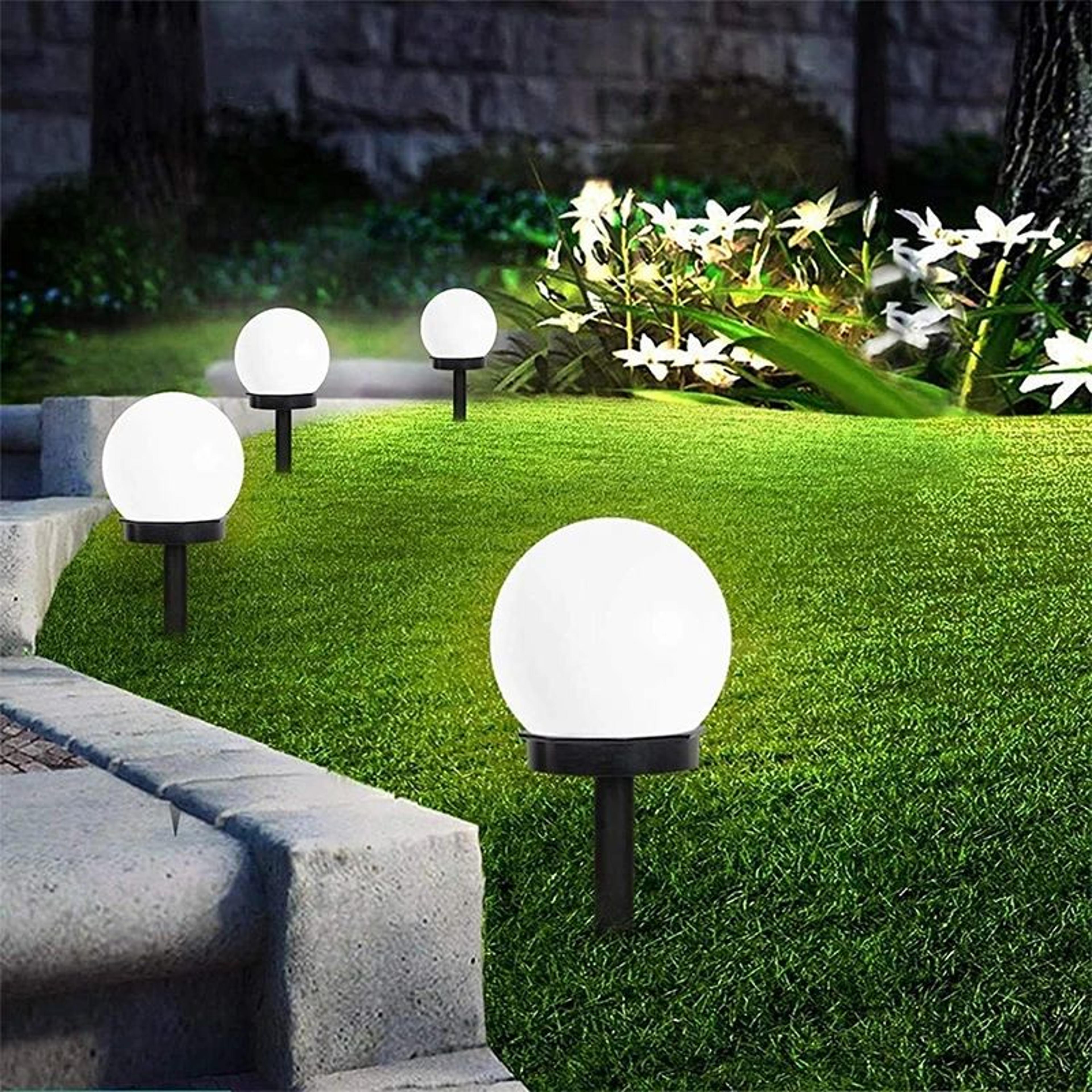 solar powered led bulb light waterproof outdoor garden lawn lamp