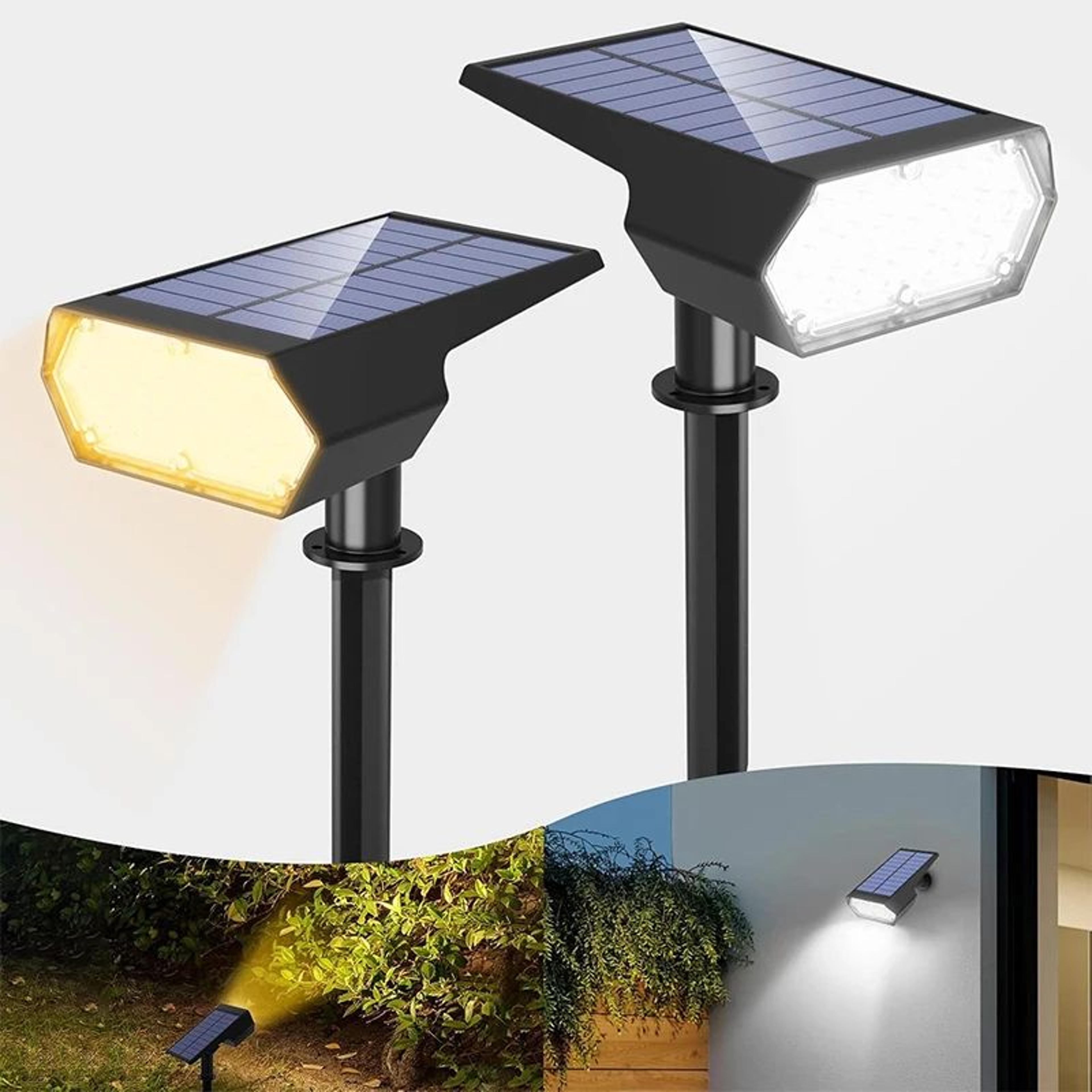 7 led solar spotlight ip65 waterproof outdoor garden wall light