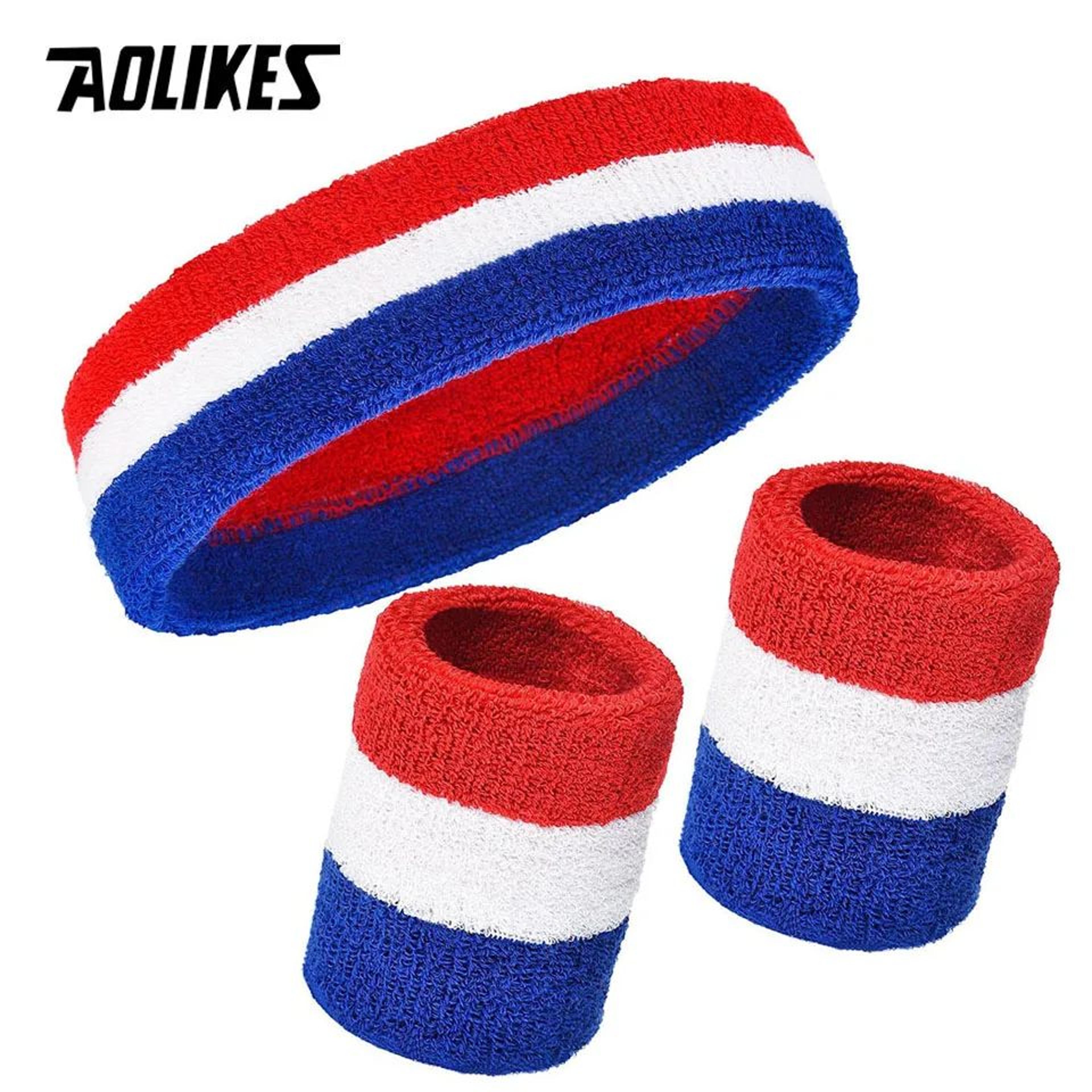 aolikes sports sweatband headband and wristband set