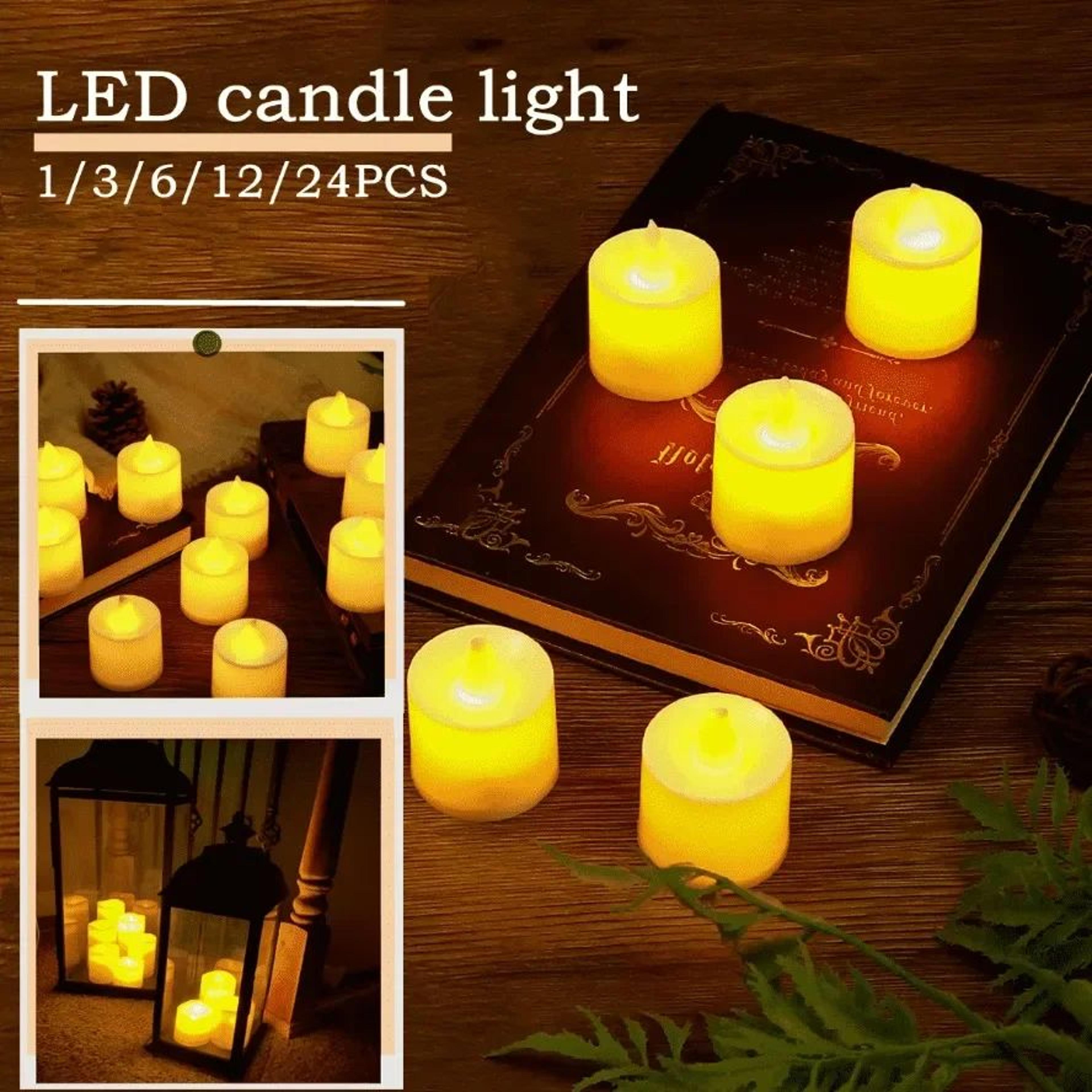 battery powered flickering led tealight candles warm white