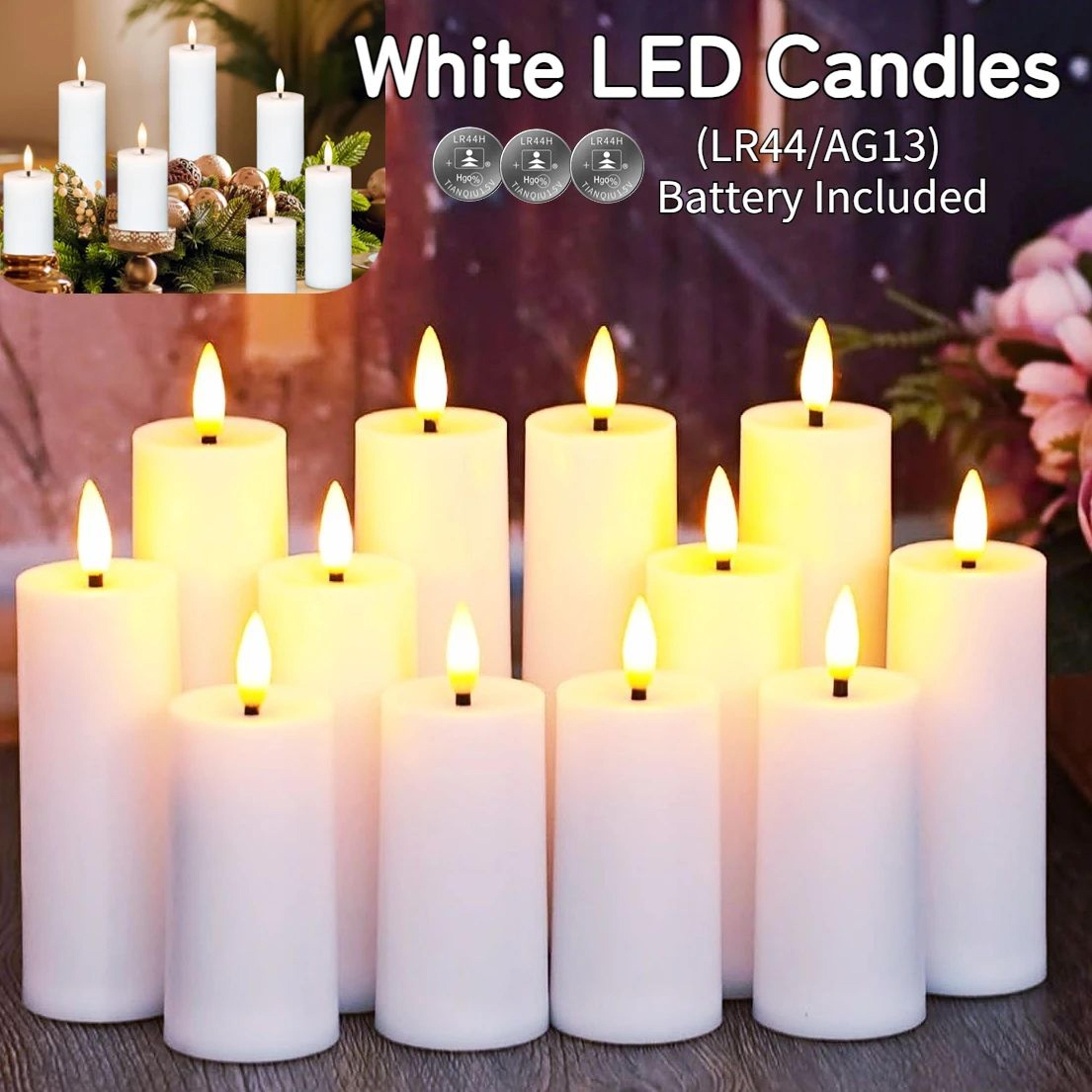 battery operated flickering led flameless candles for wedding and home decor