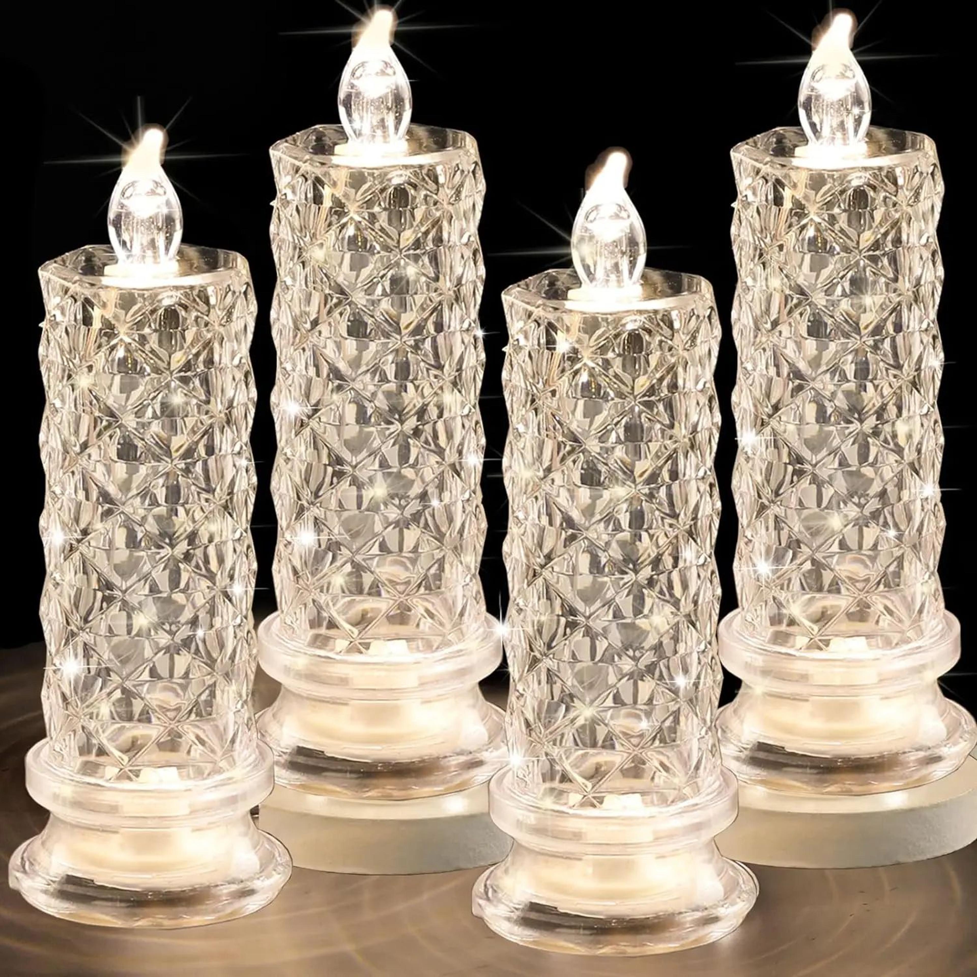 crystal led flameless lantern candle for home and holiday decor