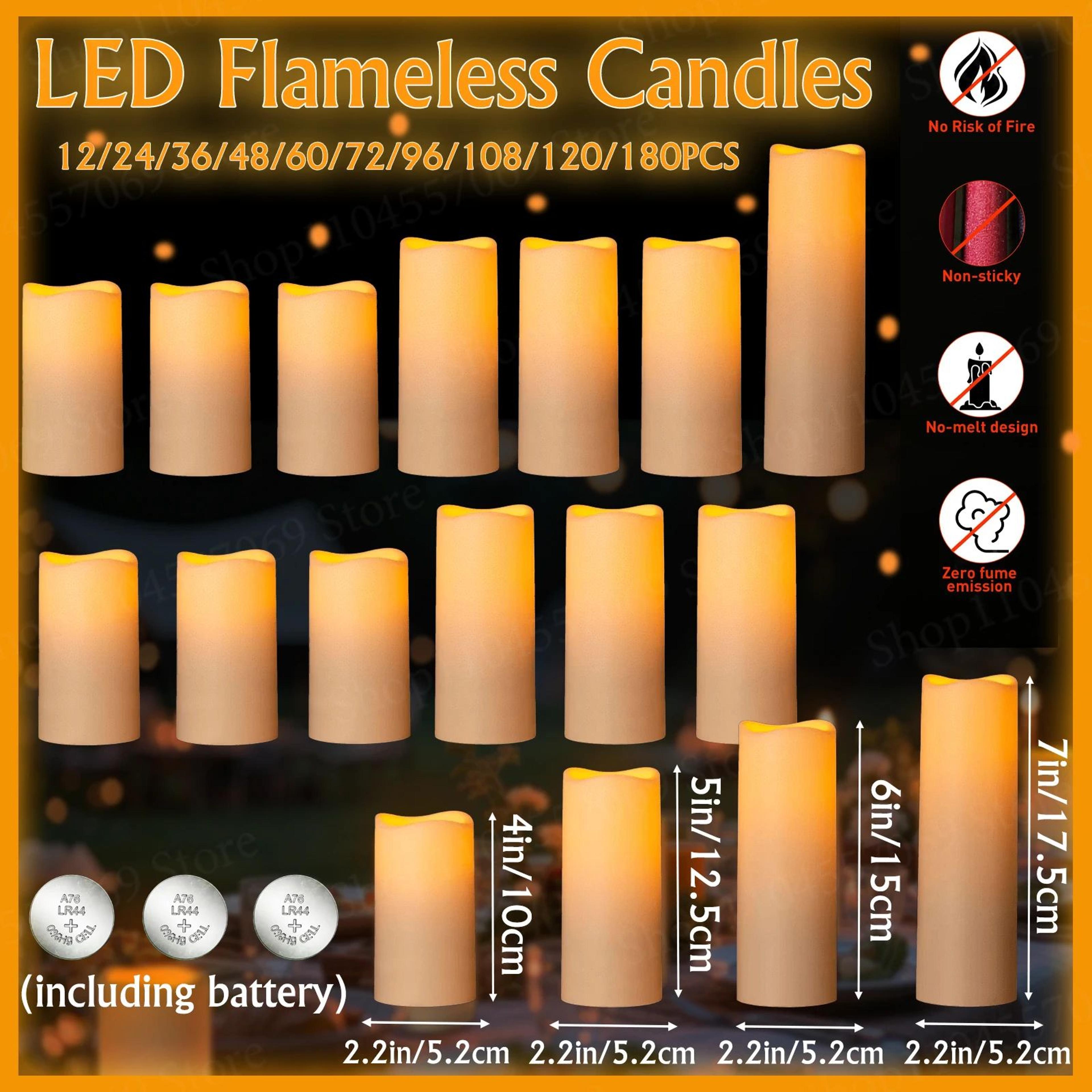 led flameless flickering pillar candle set for home and event decor