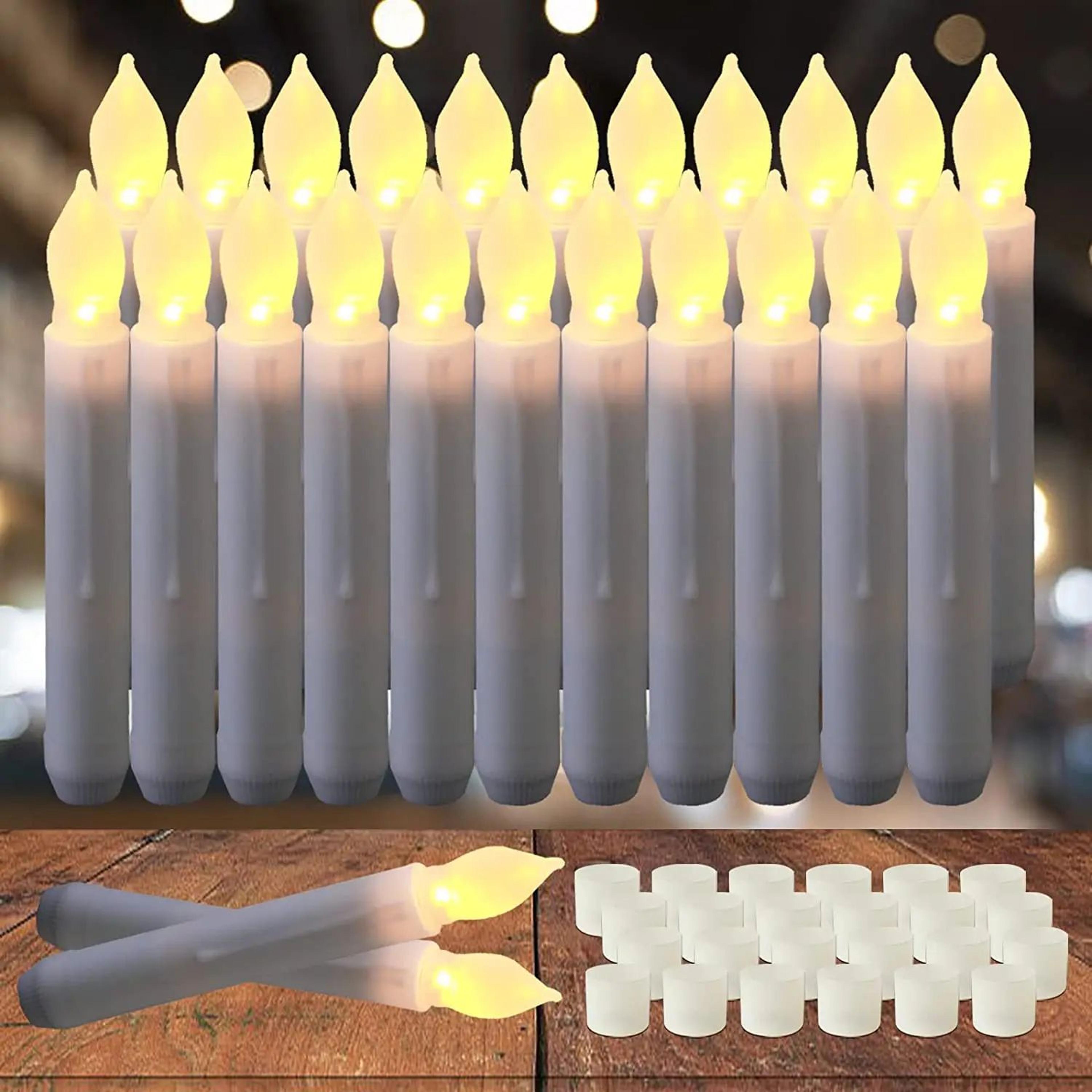 12 piece led flameless taper and tealight candles for holiday decor