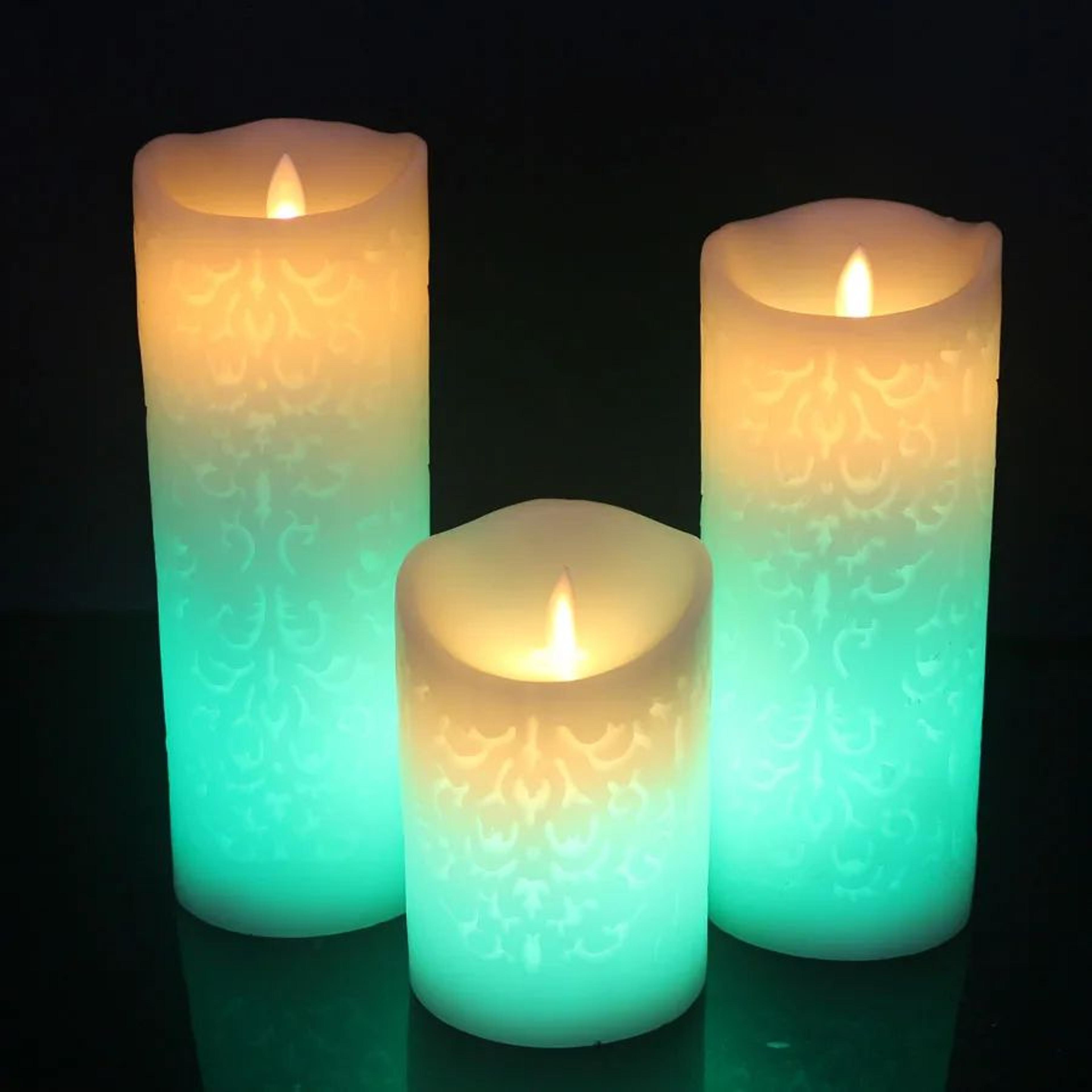 color changing led flameless candles with remote control