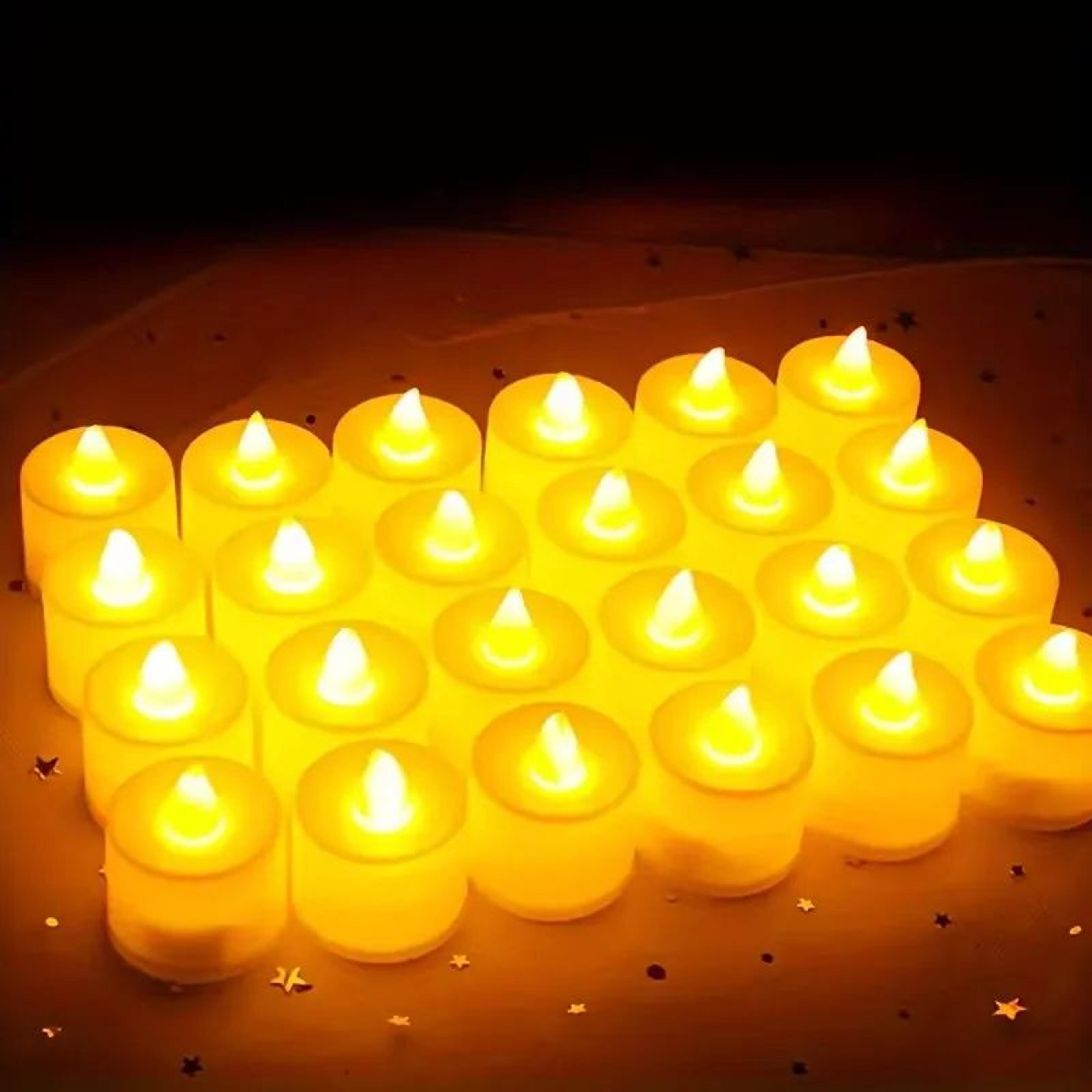 24 piece led flameless tea light candle set battery operated