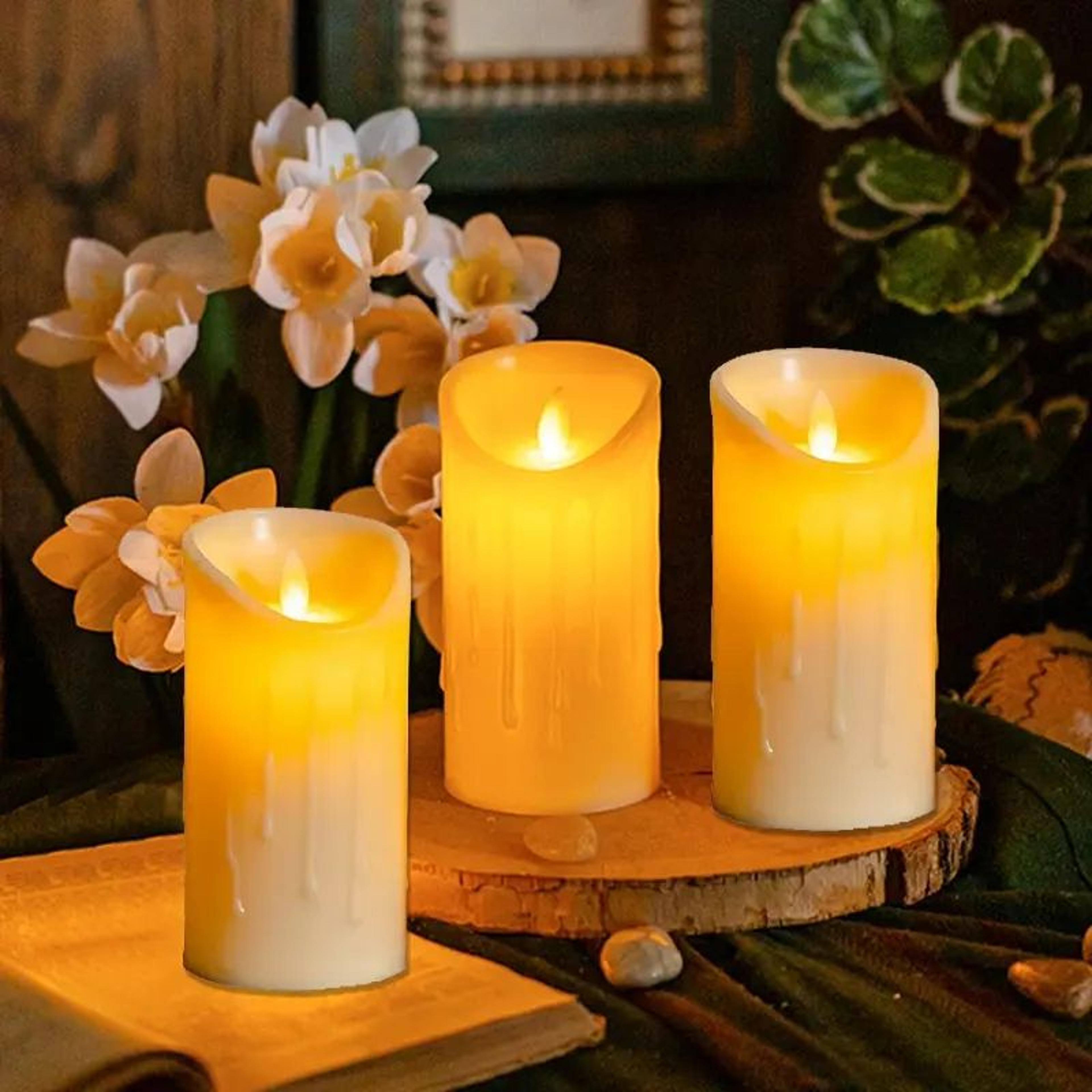 led flameless electronic candle for home and party decor