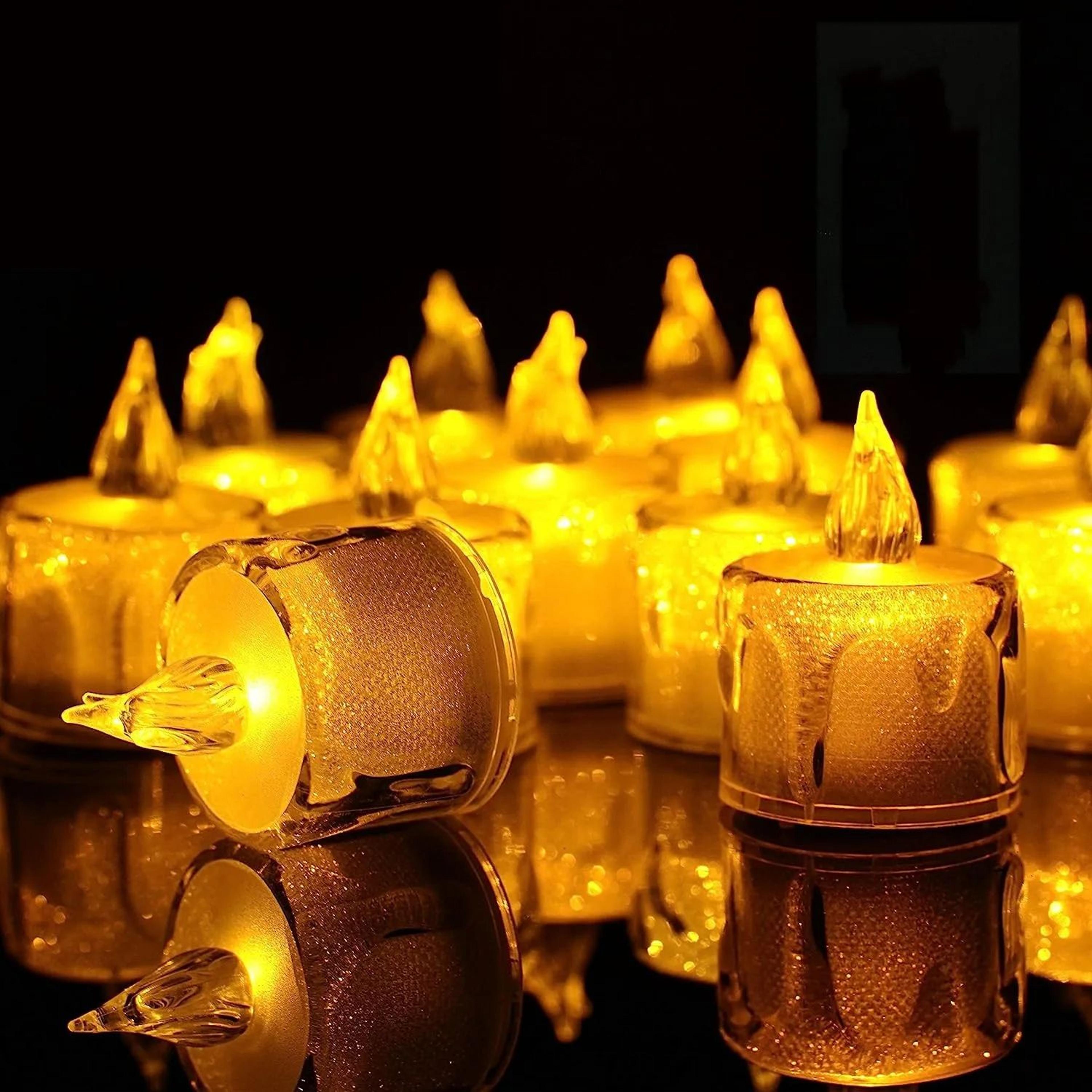 crystal led flameless candle mini night light