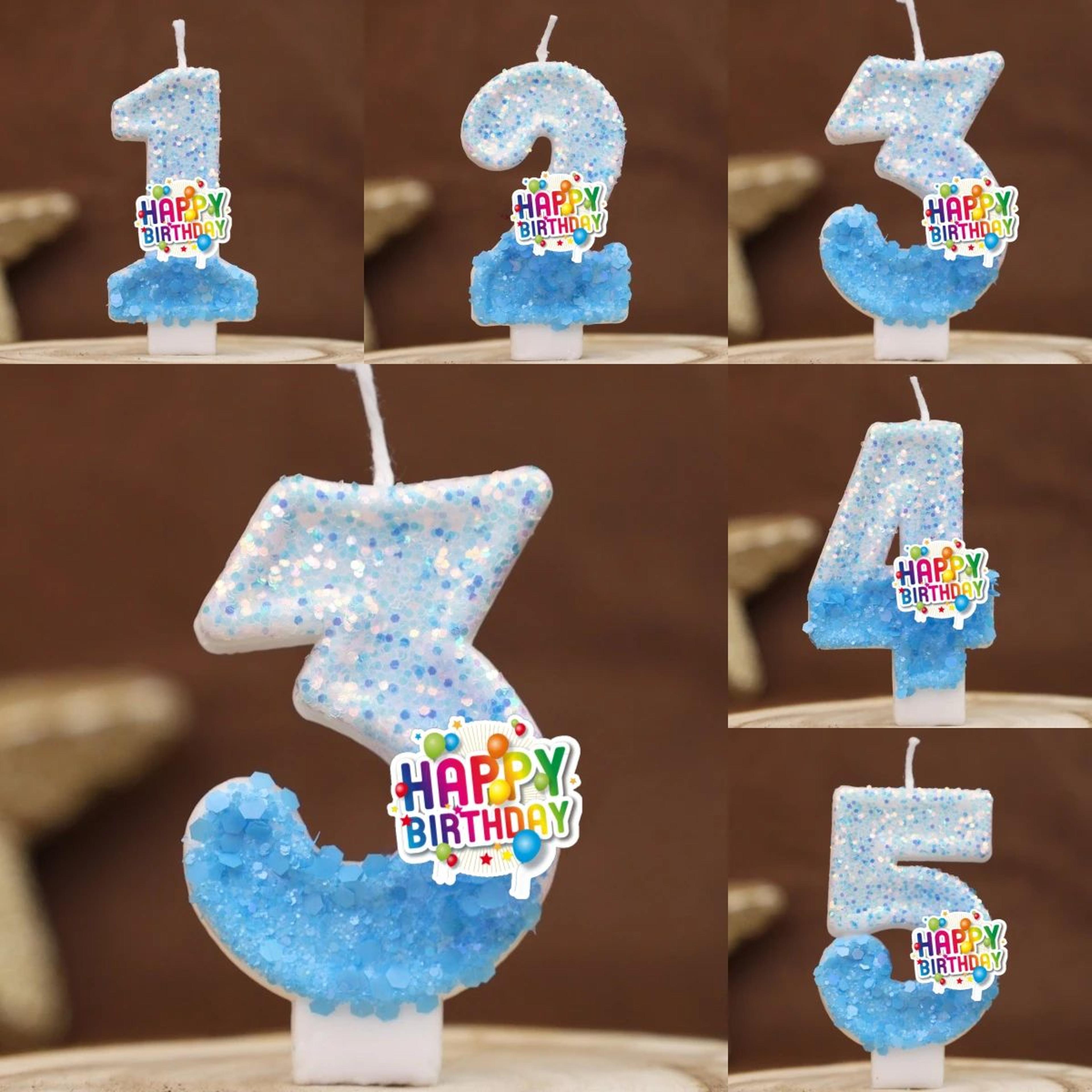 colorful number birthday cake candle 0 to 9 party topper
