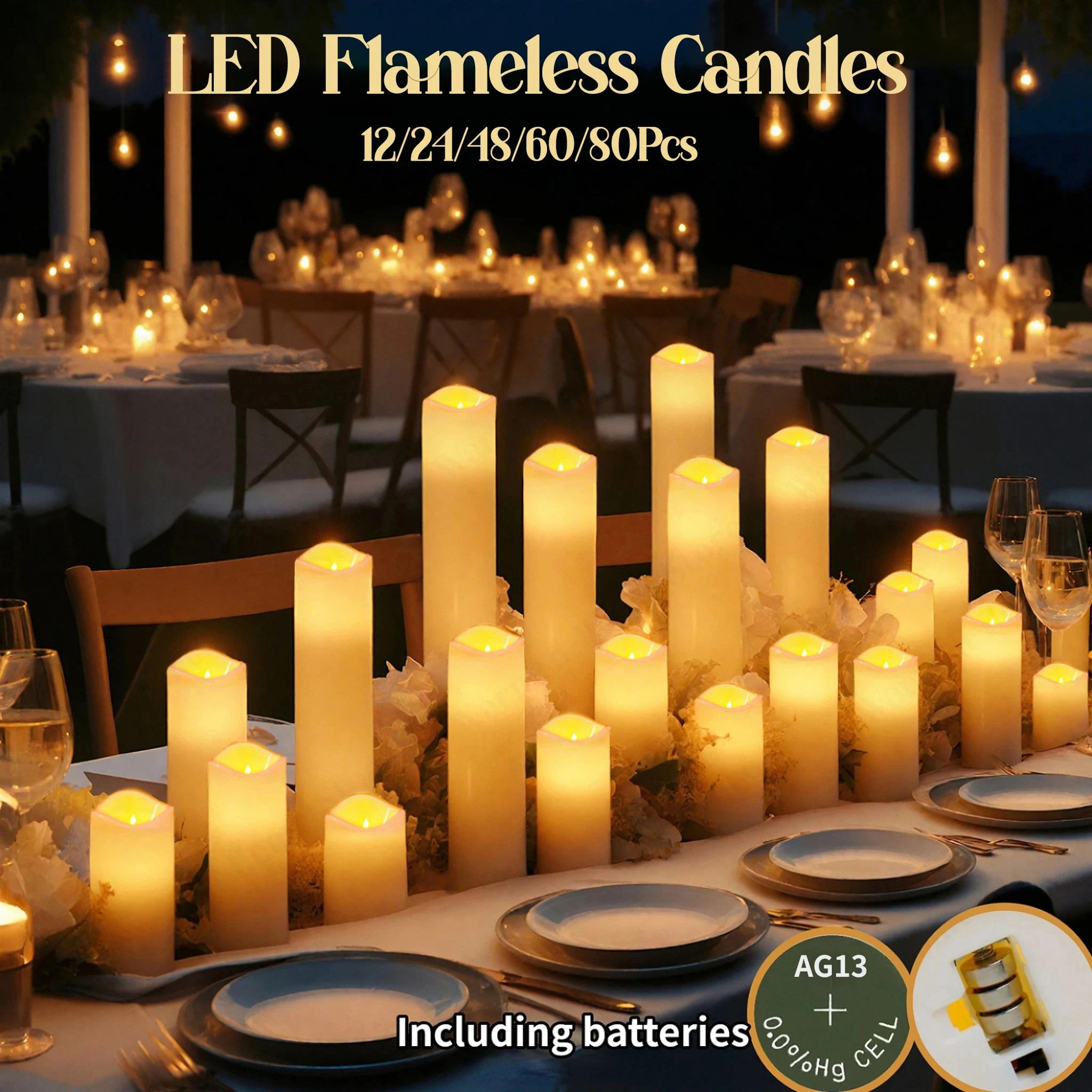 flameless led tea light candles battery operated flickering set