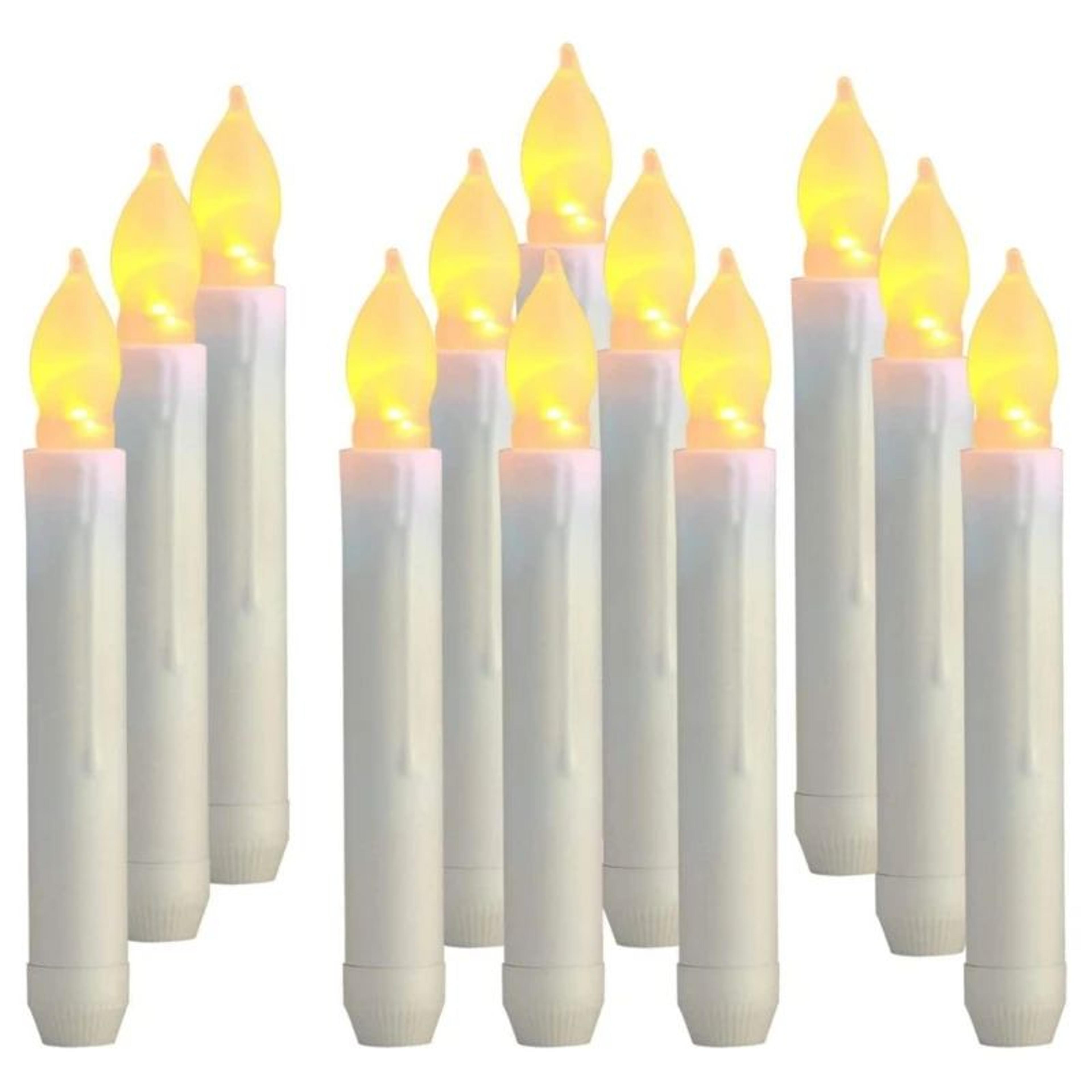 12 piece flameless led taper candles battery operated for home and event decor