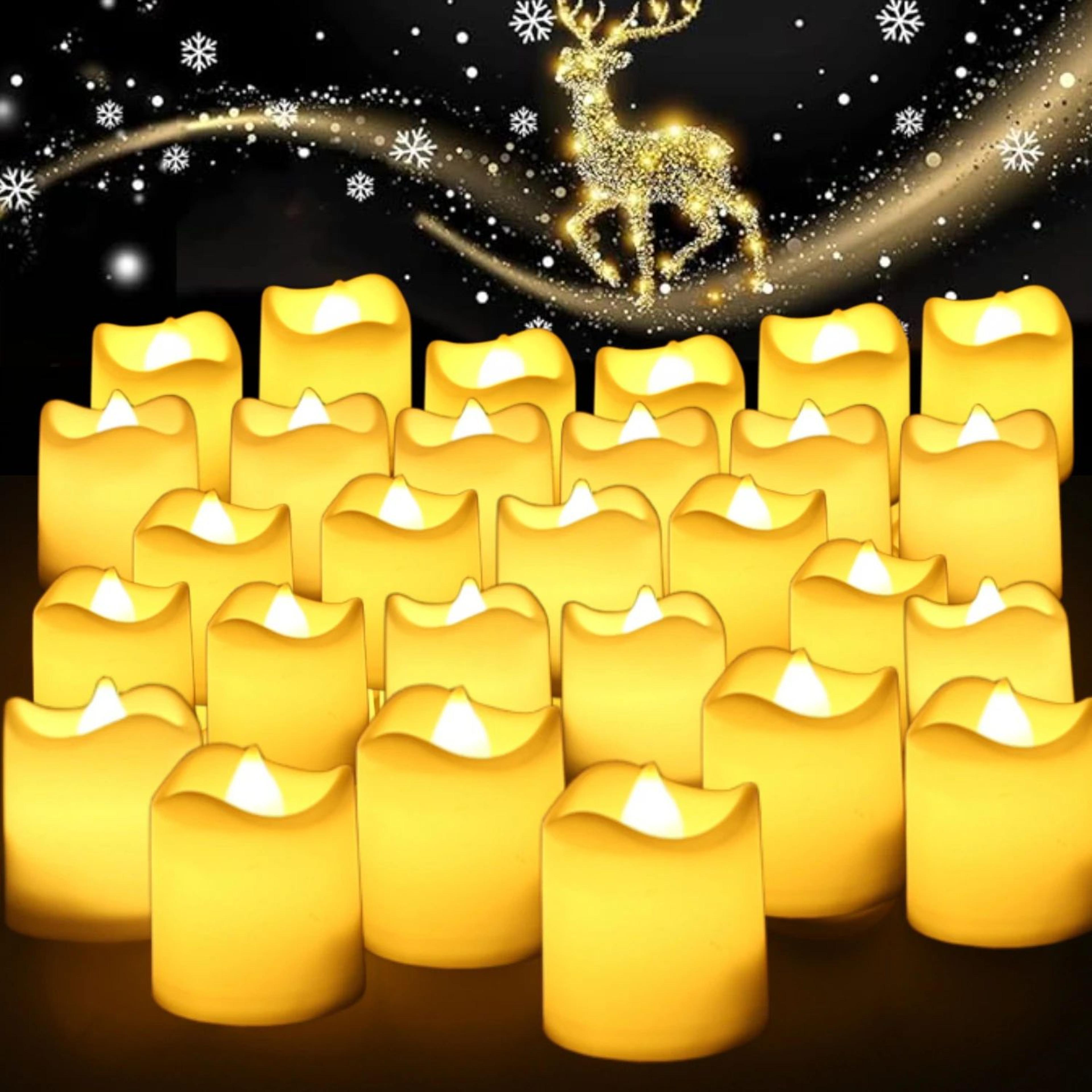 12 piece flameless led tea lights battery operated flickering candles