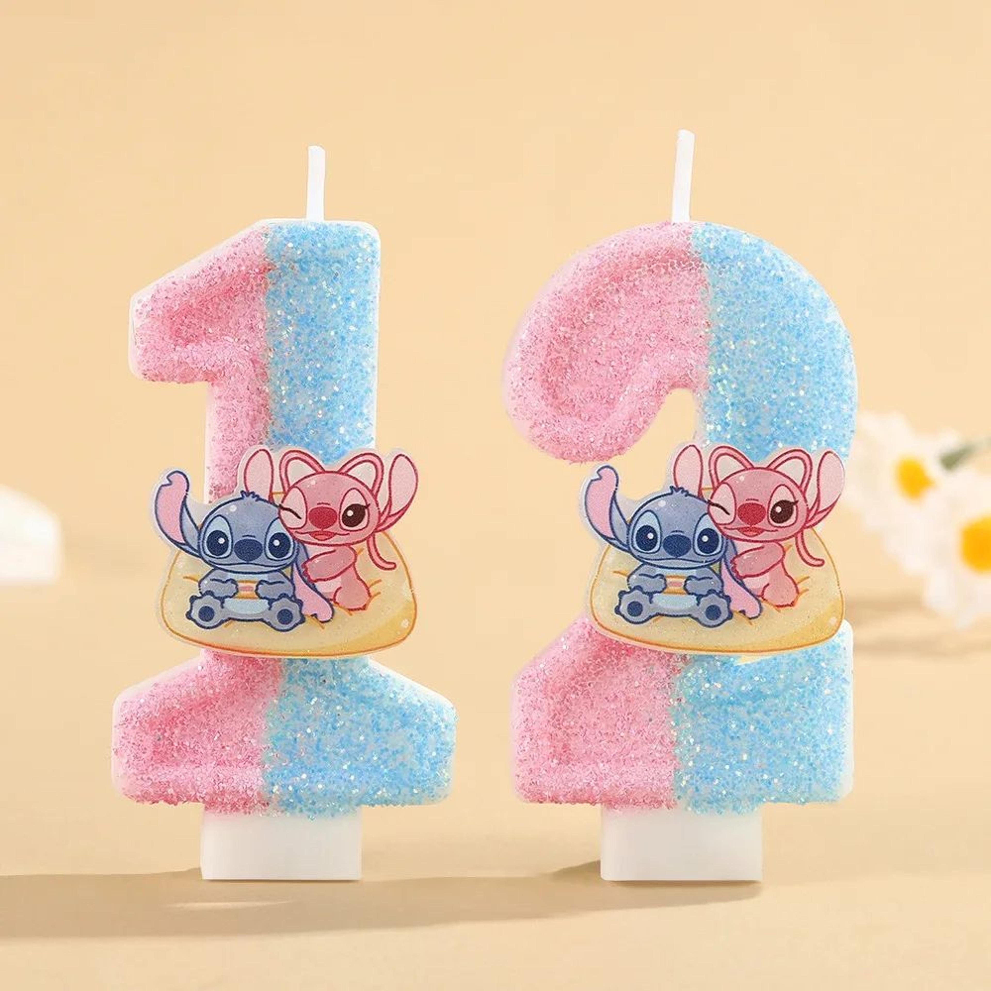 cartoon stitch number birthday candle for cake decoration