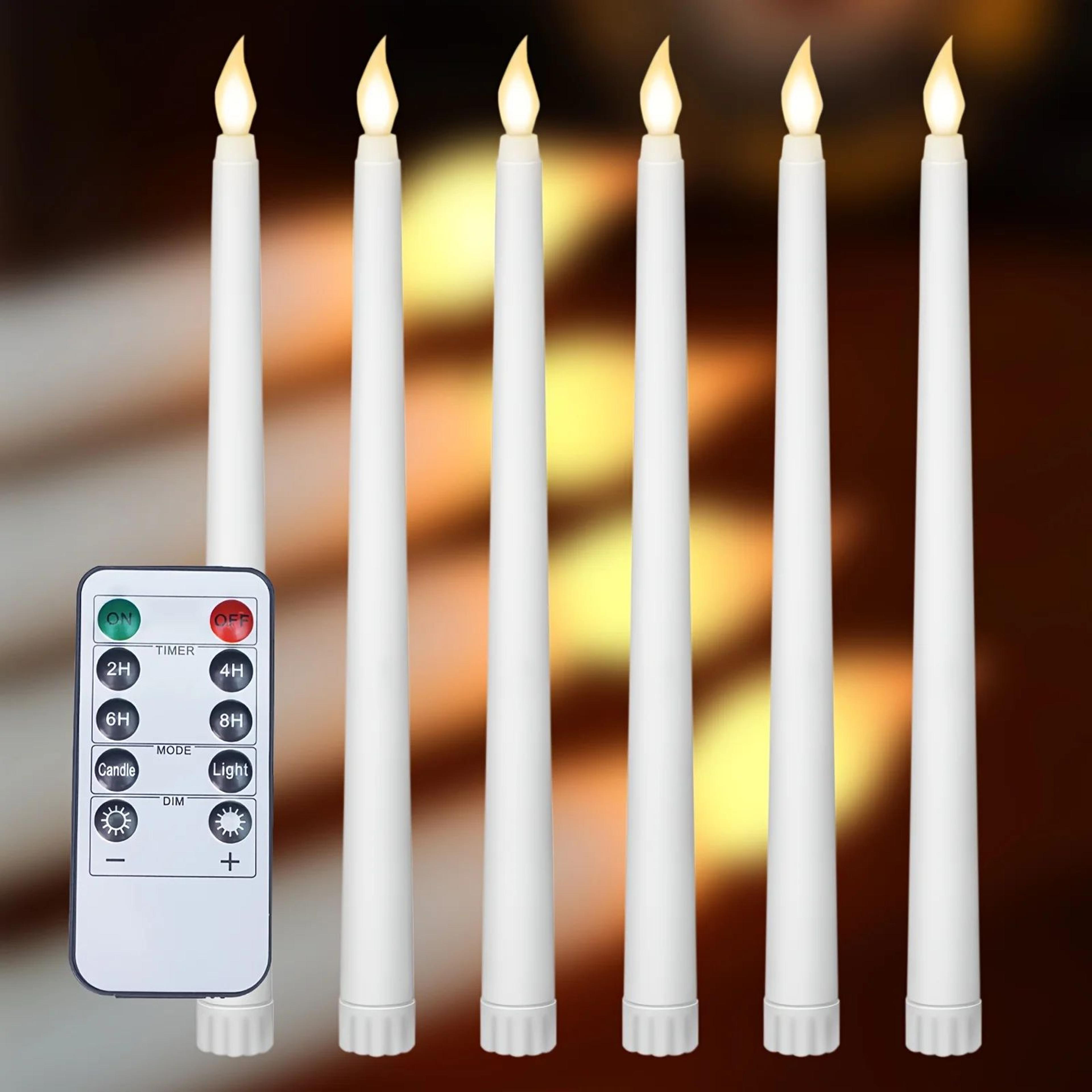 led flameless taper candles flickering dinner light set
